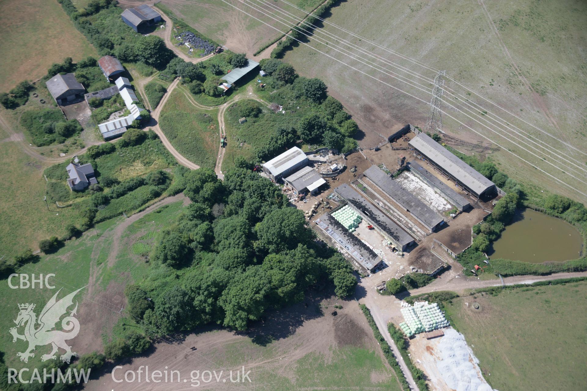 RCAHMW colour oblique aerial photograph of Talyfan Castle. Taken on 24 July 2006 by Toby Driver.