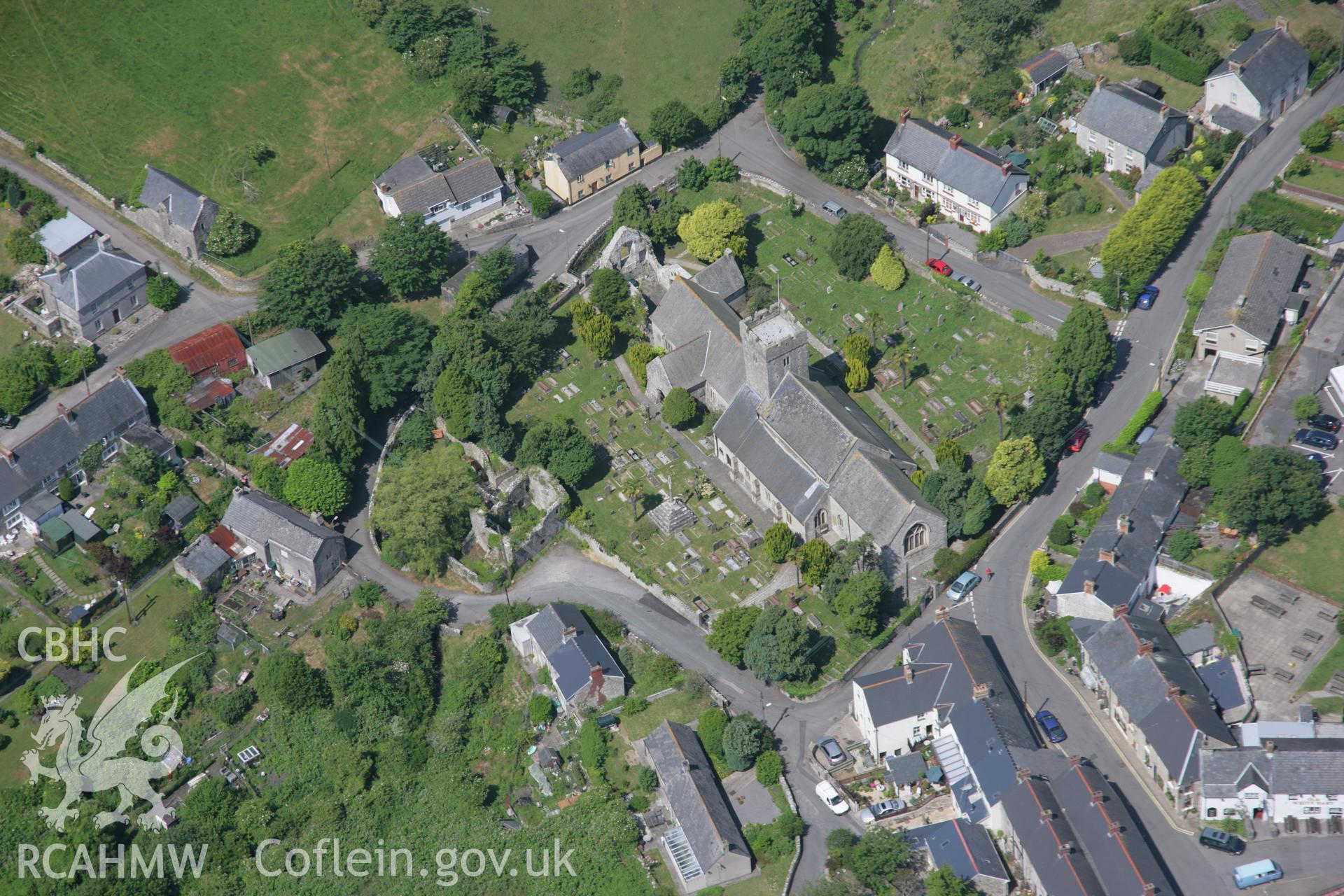 RCAHMW colour oblique photograph of Llantwit Major, The Chantry House. Taken by Toby Driver on 29/06/2006.