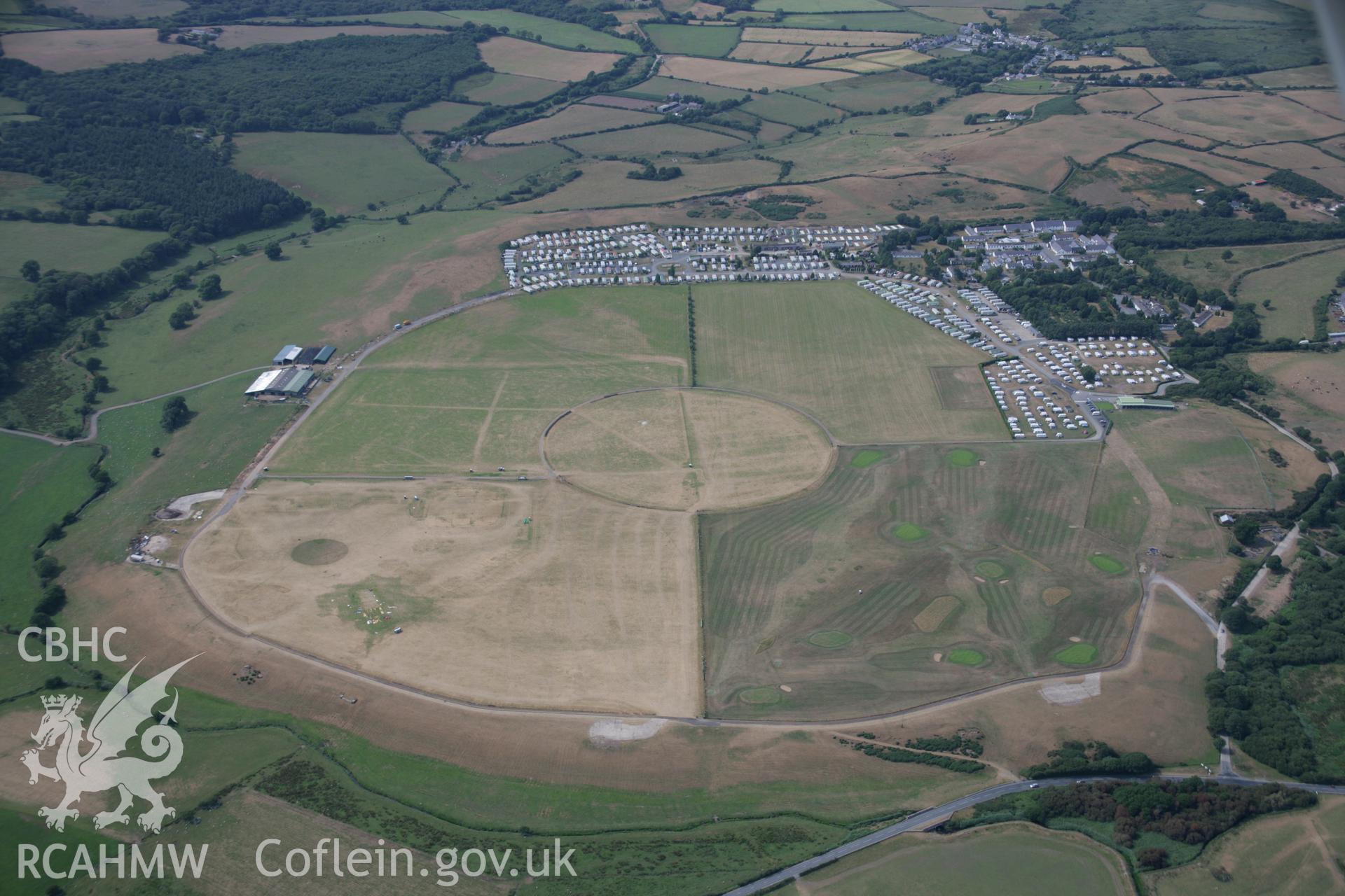 RCAHMW colour oblique aerial photograph of Penrhos Airfield, Llanbedrog. Taken on 25 July 2006 by Toby Driver.