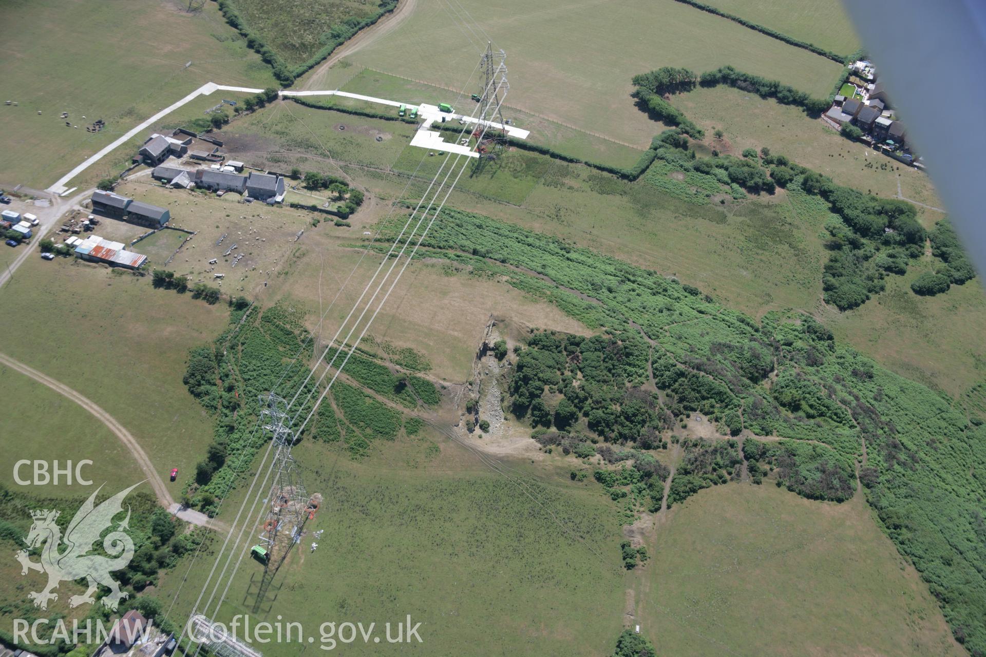 RCAHMW colour oblique aerial photograph of Pen-y-Castell. Taken on 24 July 2006 by Toby Driver.