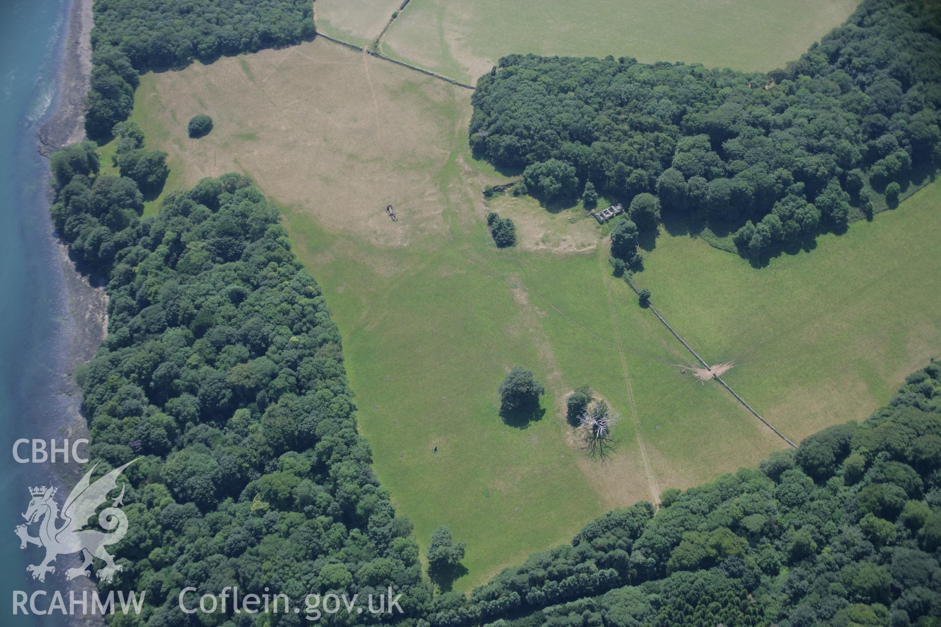 RCAHMW colour oblique aerial photograph of Bryn-Yr-Hen Bobl Chambered Tomb and Terrace. Taken on 18 July 2006 by Toby Driver.