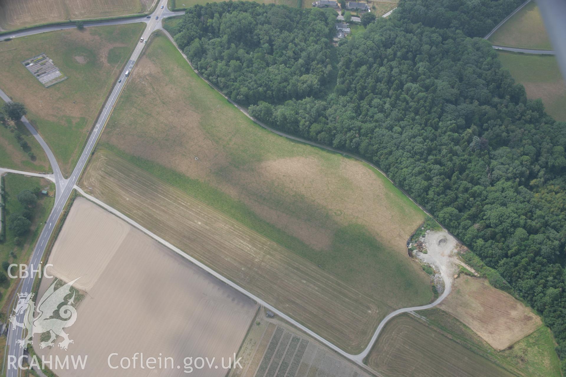 RCAHMW colour oblique aerial photograph of Plas Gogerddan Barrow. Taken on 21 July 2006 by Toby Driver.