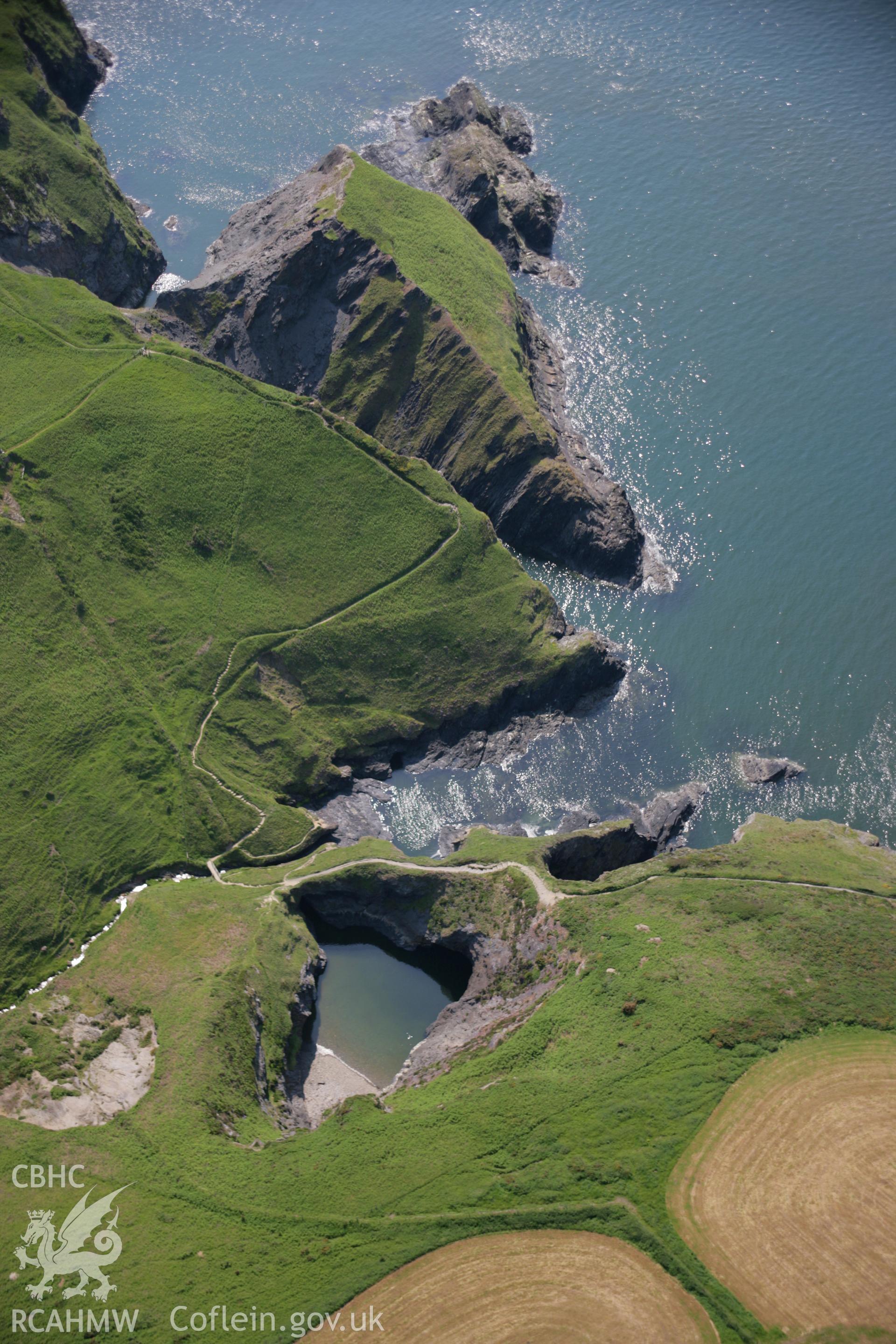 RCAHMW colour oblique aerial photograph of Castell Treruffydd from the east. Taken on 08 June 2006 by Toby Driver.