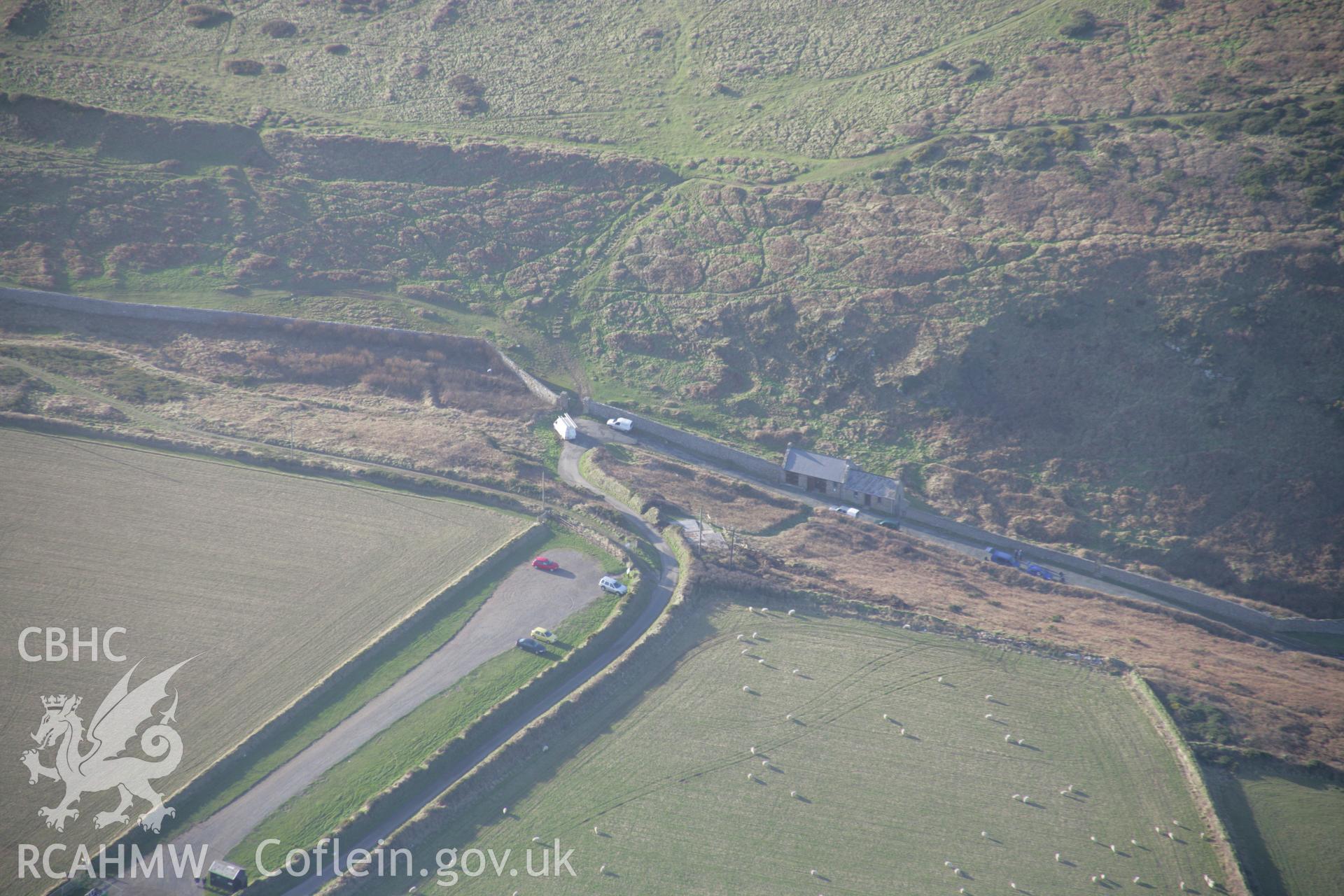 RCAHMW colour oblique aerial photograph of Martin's Haven, viewed from the north-east. Taken on 11 January 2006 by Toby Driver