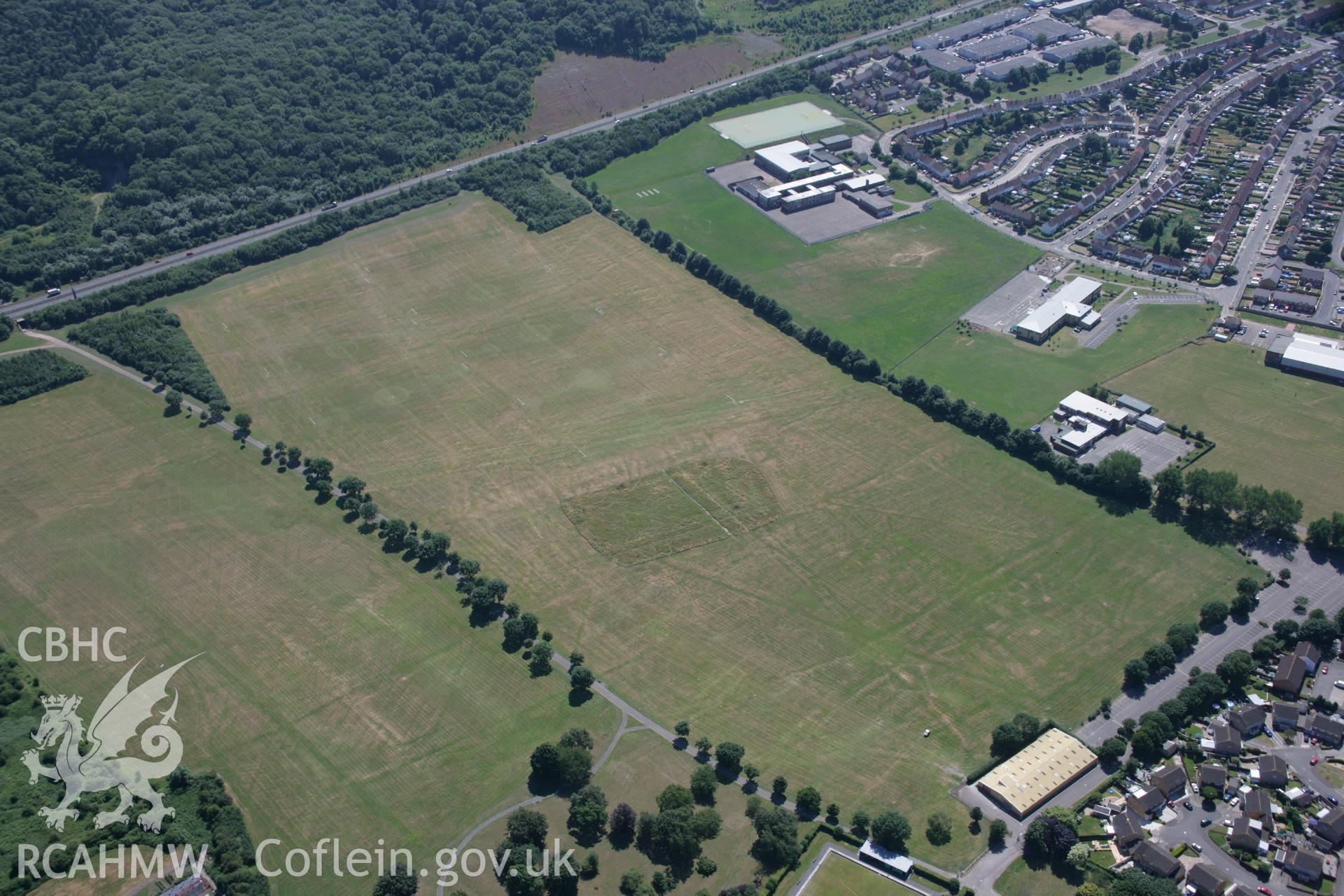 RCAHMW colour oblique aerial photograph of Ely Roman Villa. Taken on 24 July 2006 by Toby Driver.