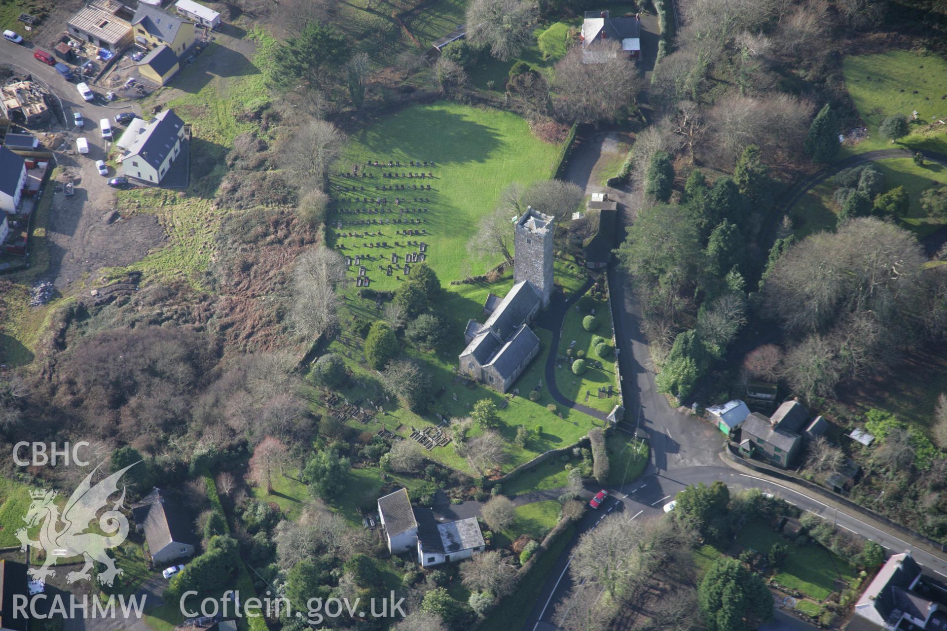 RCAHMW colour oblique aerial photograph of St Mary's, from the east. Taken on 11 January 2006 by Toby Driver.