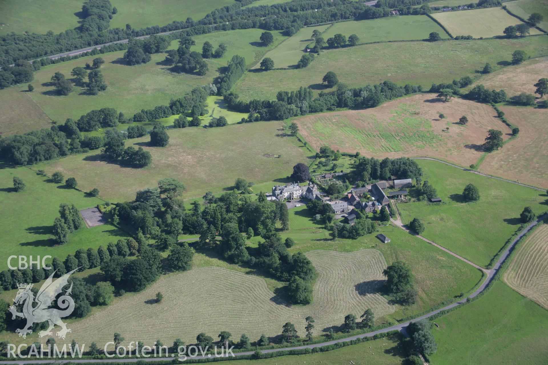 RCAHMW colour oblique aerial photograph of Dingestow Court. Taken on 13 July 2006 by Toby Driver.