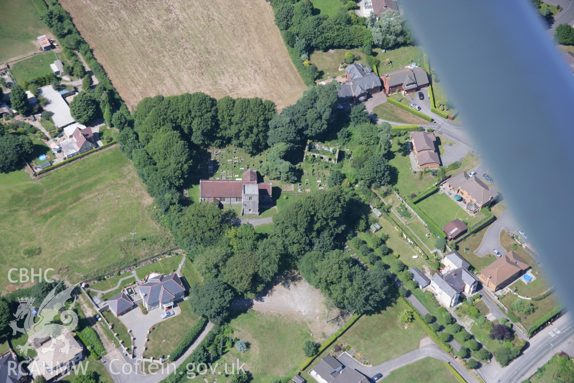 RCAHMW colour oblique aerial photograph of St Ann's Chapel (Capel Tal-y-Garn), Talygarn. Taken on 24 July 2006 by Toby Driver.