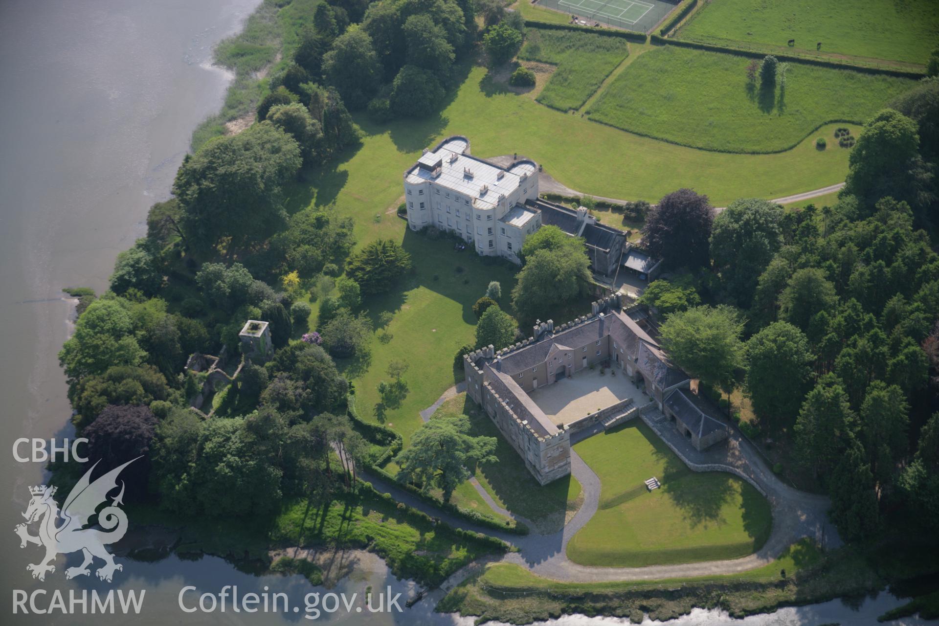 RCAHMW colour oblique aerial photograph of Slebech Park Garden from the east. Taken on 08 June 2006 by Toby Driver.