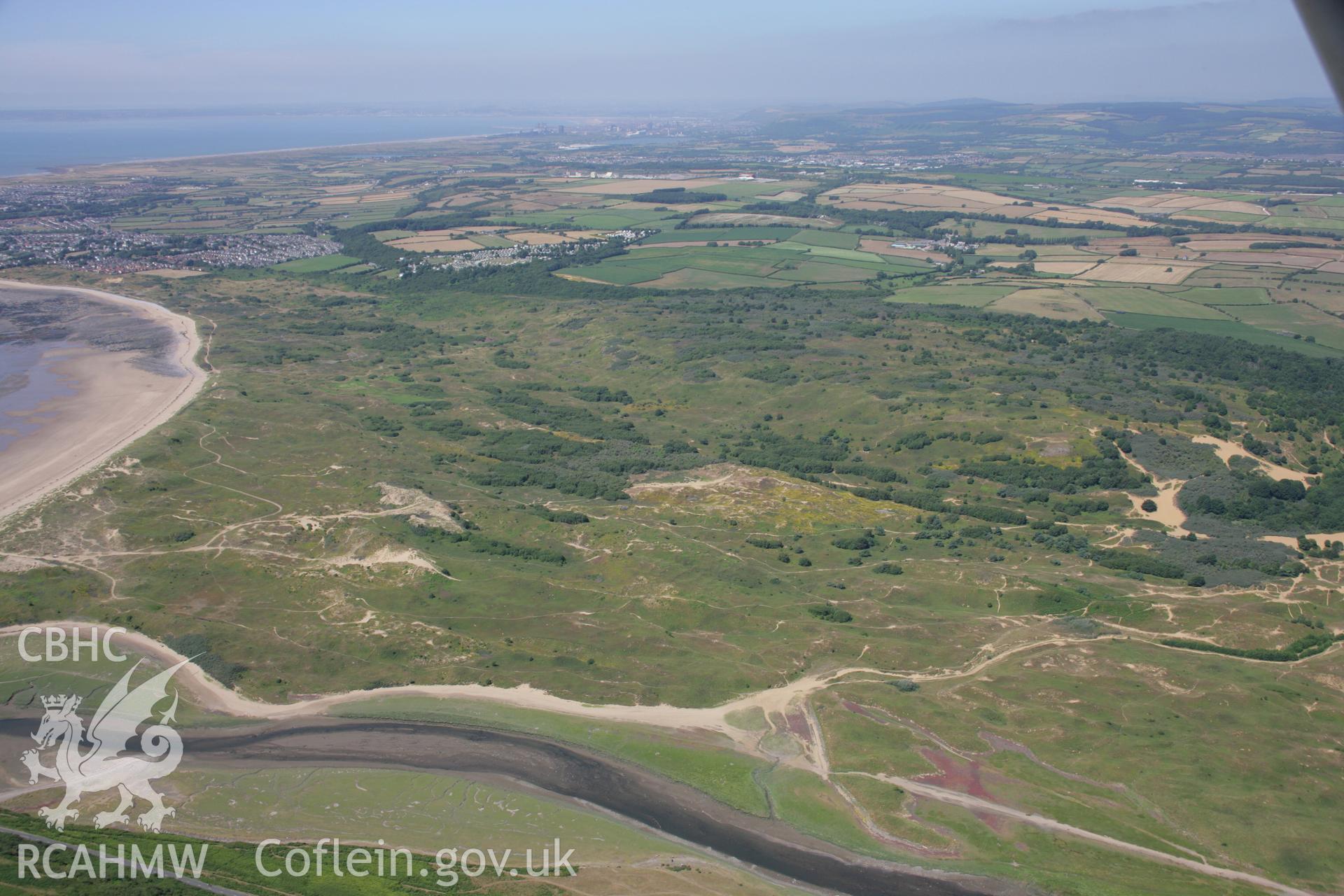 RCAHMW colour oblique aerial photograph of Merthyr Mawr Warren. Taken on 24 July 2006 by Toby Driver