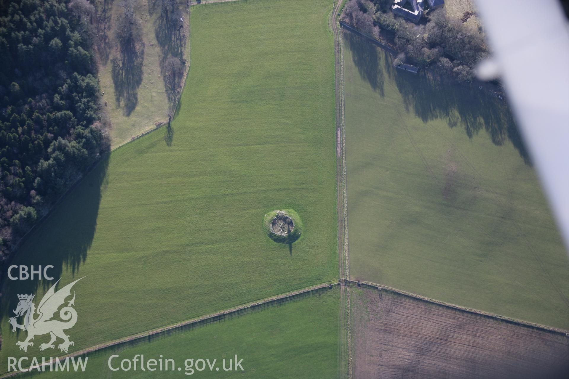 RCAHMW colour oblique aerial photograph of the reservoir east of Fort Williamsburg and Glynllifon Park from the north-east. Taken on 09 February 2006 by Toby Driver.