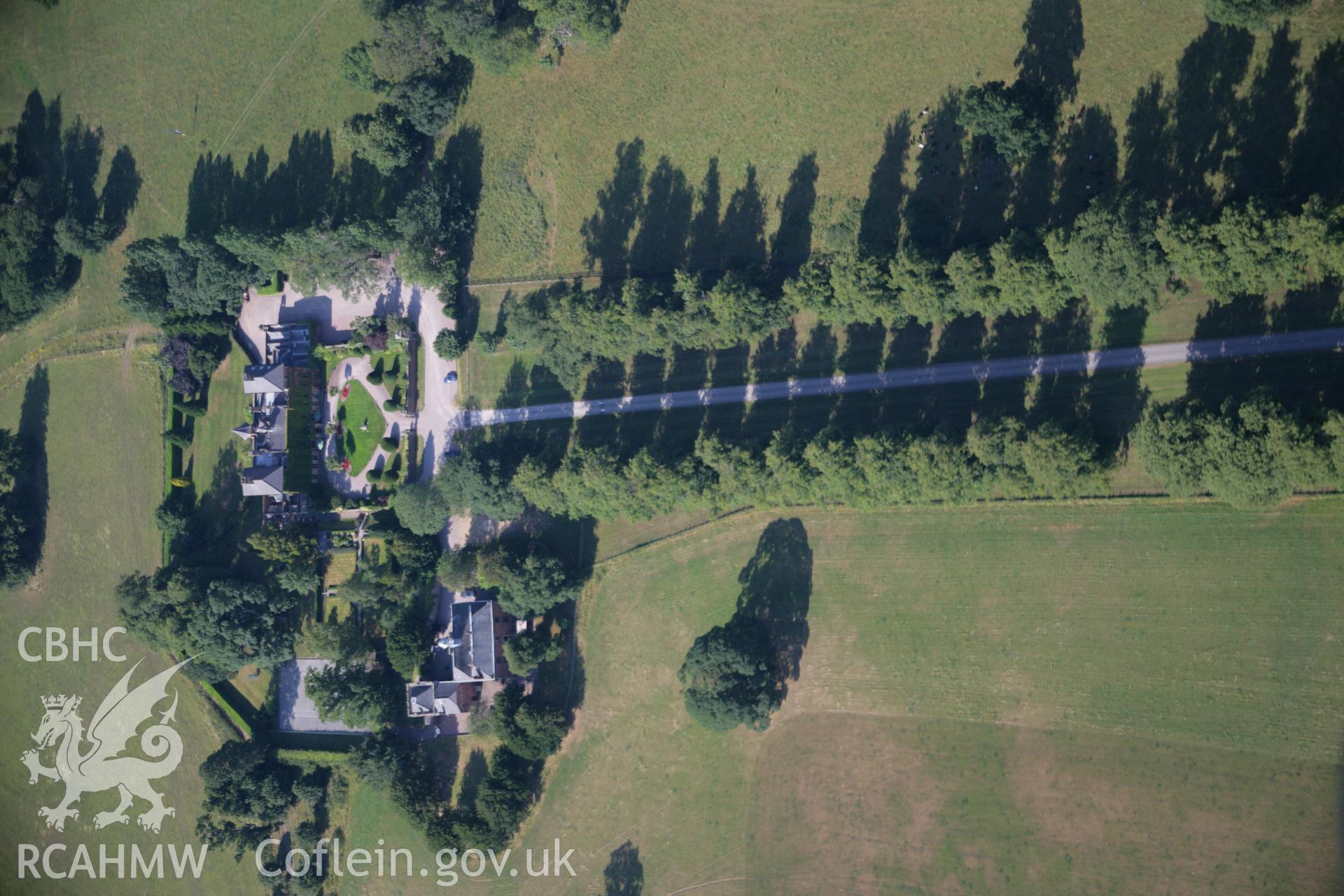 RCAHMW colour oblique aerial photograph of Soughton Hall Garden, Soughton. Taken on 17 July 2006 by Toby Driver.