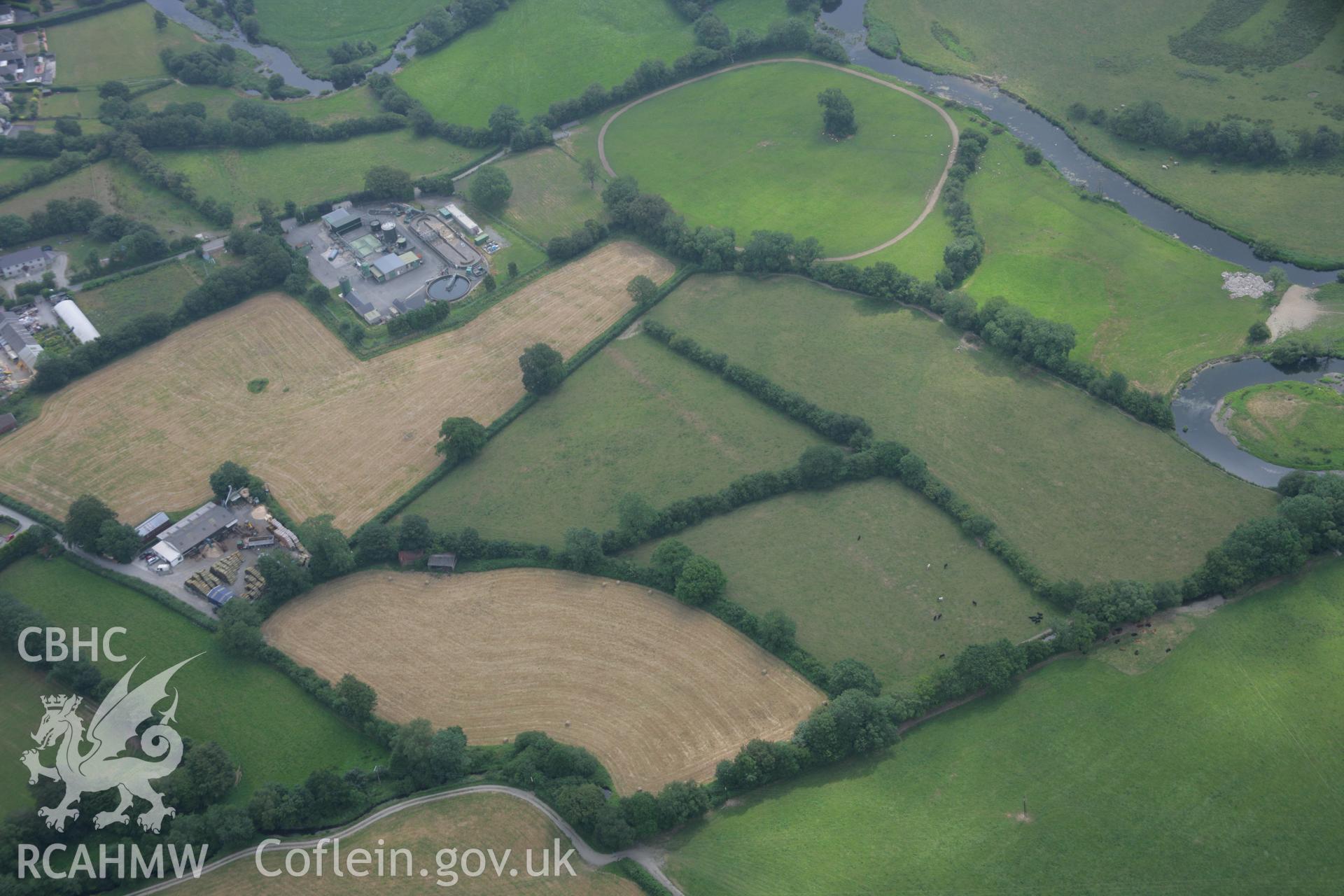 RCAHMW colour oblique aerial photograph of Lampeter Common Roman Road. Taken on 21 July 2006 by Toby Driver.