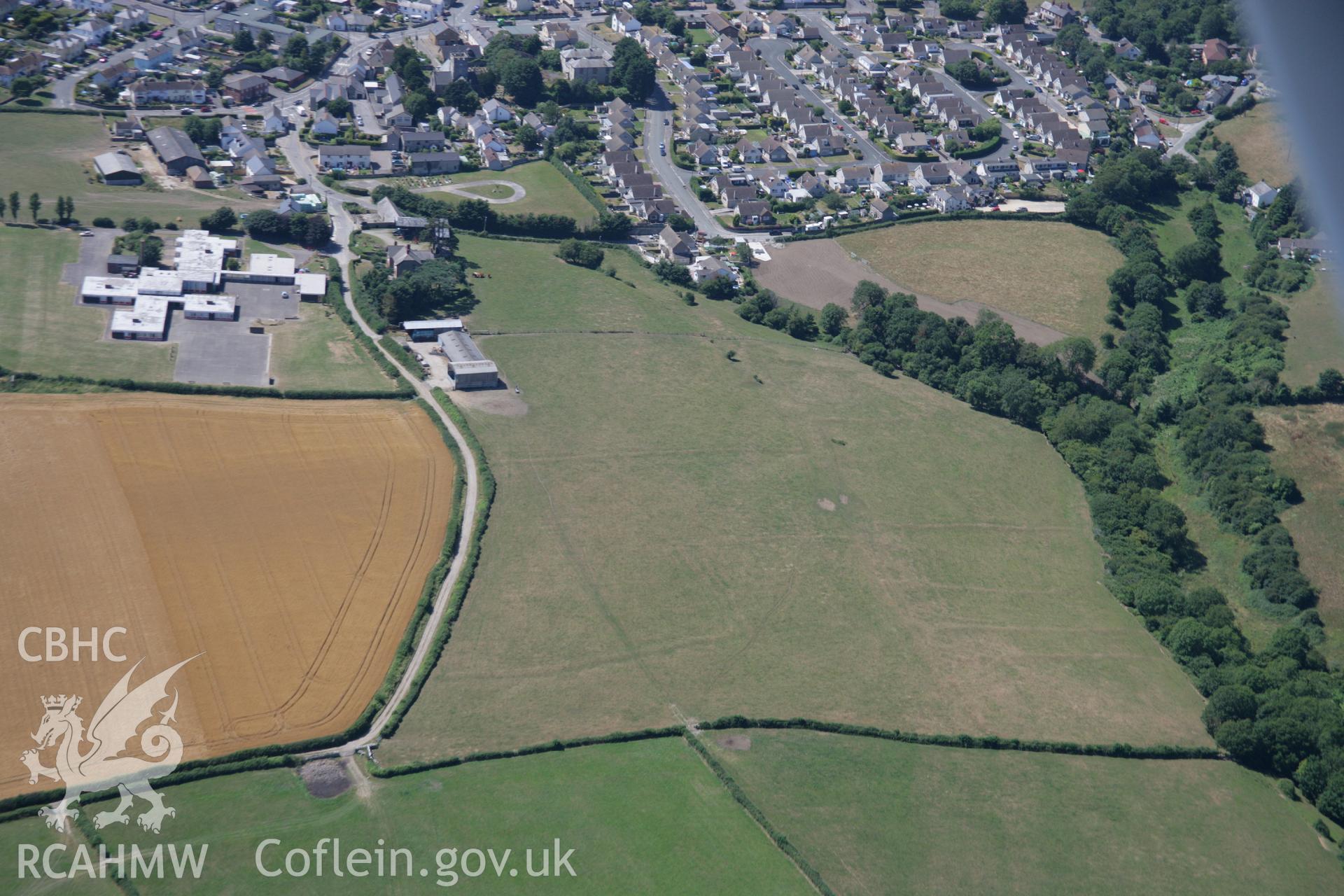 RCAHMW colour oblique aerial photograph of St Athan Village Earthworks. Taken on 24 July 2006 by Toby Driver.