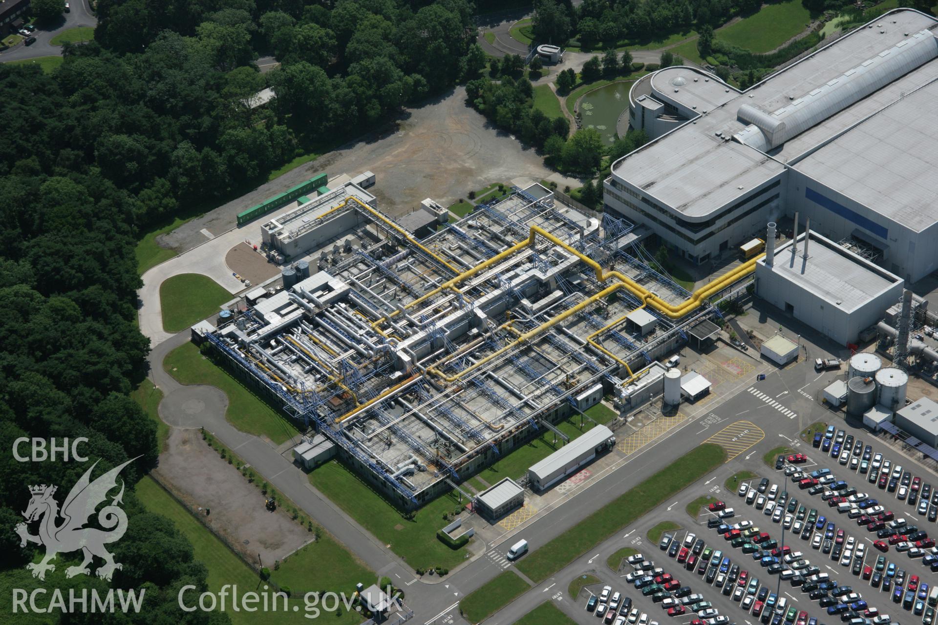 RCAHMW colour oblique photograph of Inmos Factory, Newport. Taken by Toby Driver on 29/06/2006.