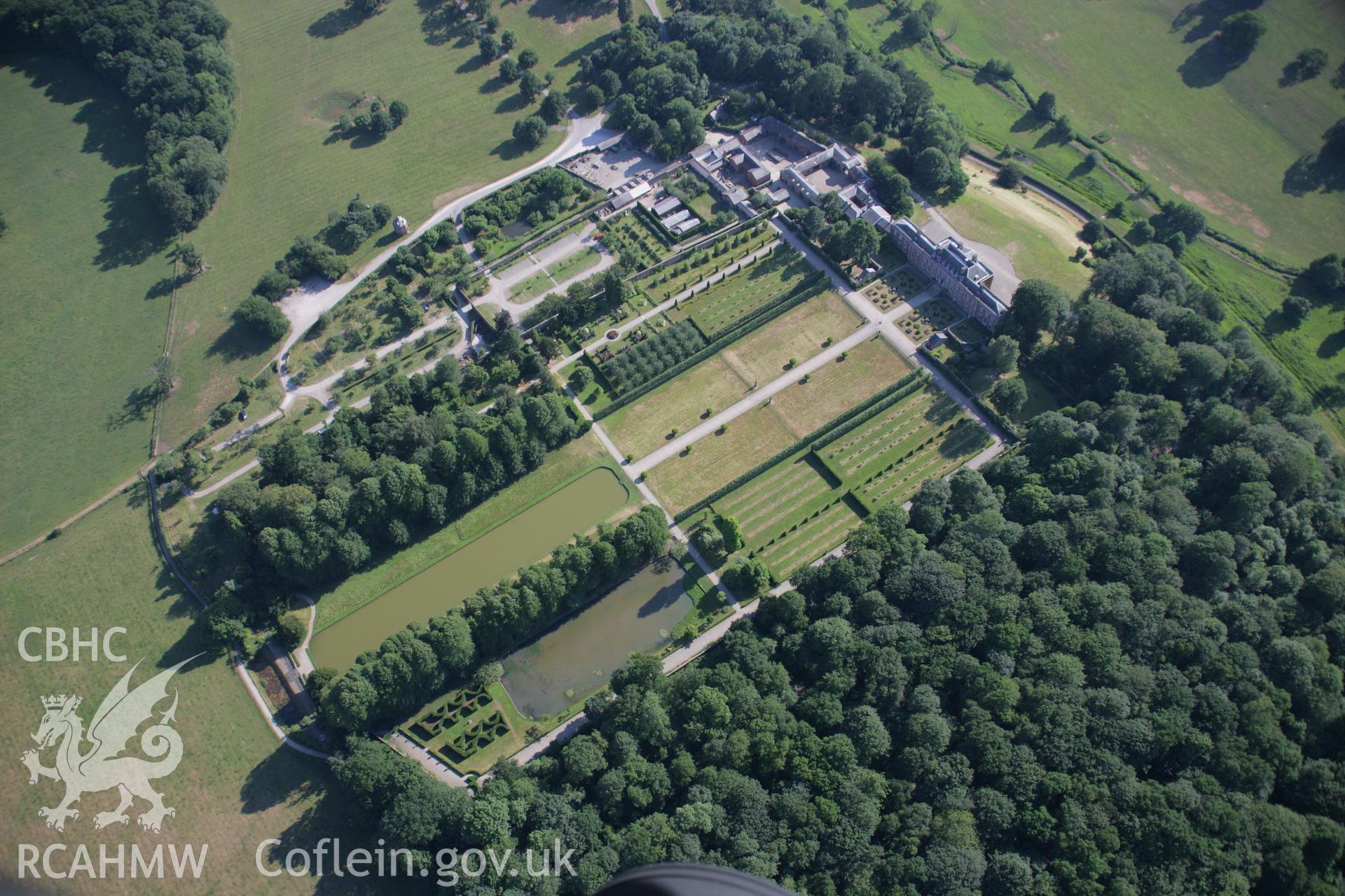 RCAHMW colour oblique aerial photograph of a section of Wat's Dyke extending from Erddig Park to Middle Sontley. Taken on 17 July 2006 by Toby Driver.