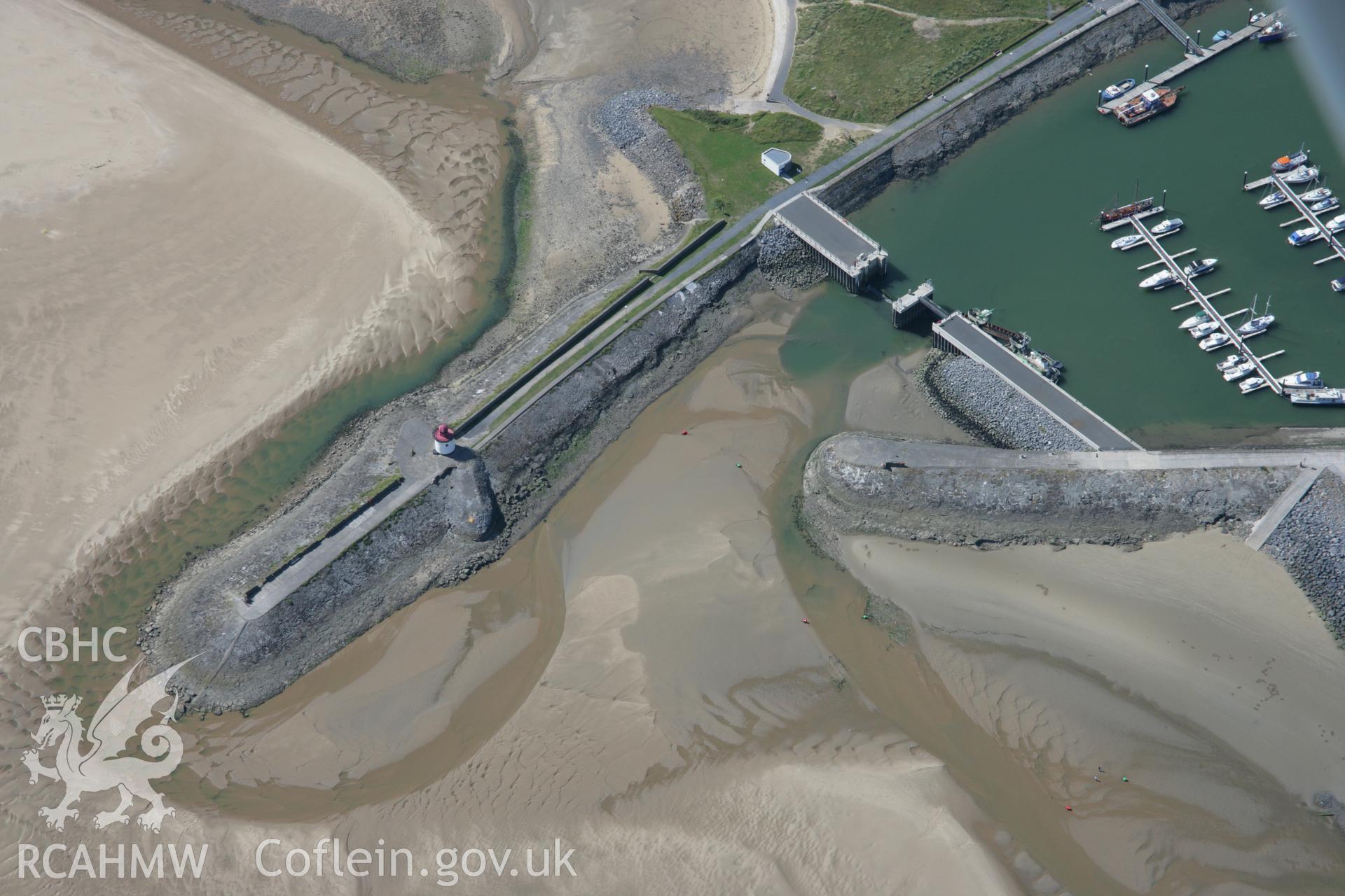 RCAHMW colour oblique aerial photograph of Burry Port Docks. Taken on 11 July 2006 by Toby Driver.