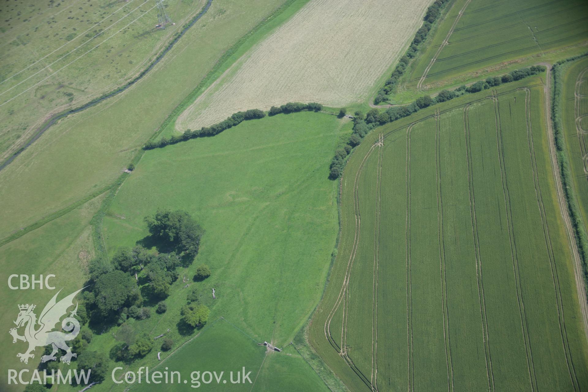 RCAHMW colour oblique photograph of Flemingston deserted village. Taken by Toby Driver on 29/06/2006.