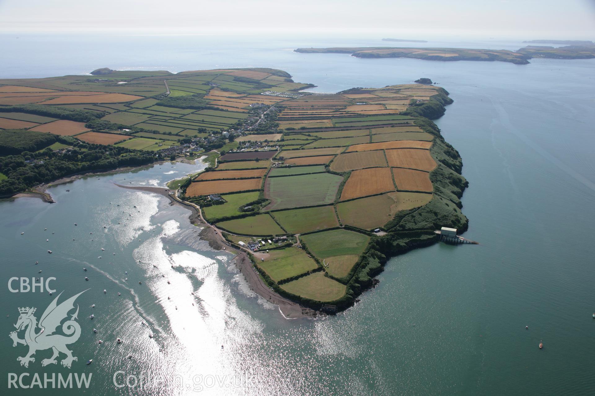 RCAHMW colour oblique aerial photograph of Angle Bay. Taken on 24 July 2006 by Toby Driver