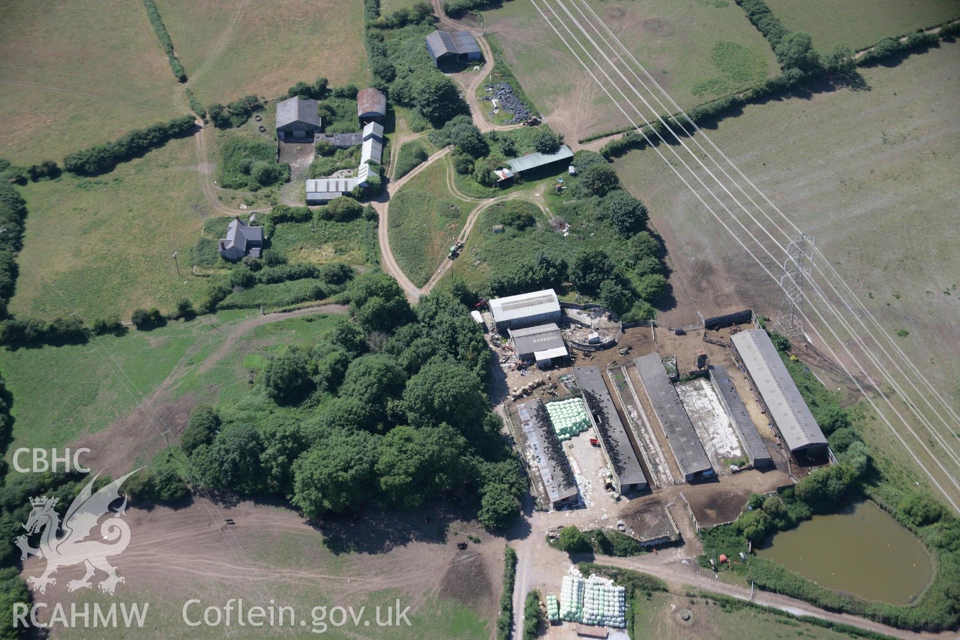 RCAHMW colour oblique aerial photograph of Talyfan Castle. Taken on 24 July 2006 by Toby Driver.