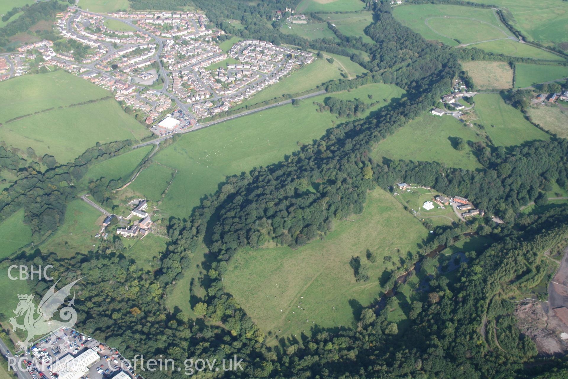 Digital colour photograph showing Bryn Alyn Hillfort and the surrounding area.