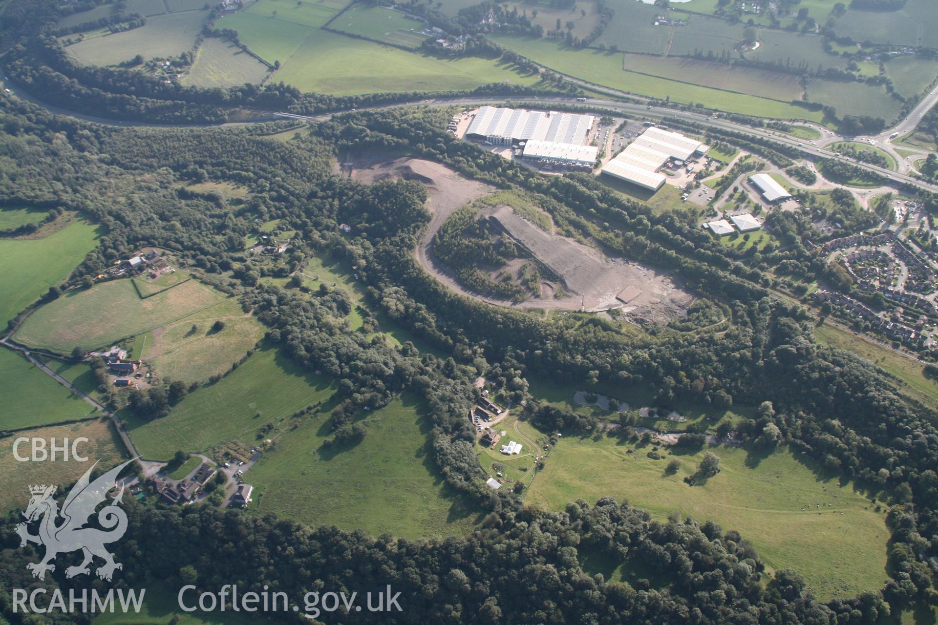 Digital colour photograph showing Bryn Alyn Hillfort and the surrounding area.