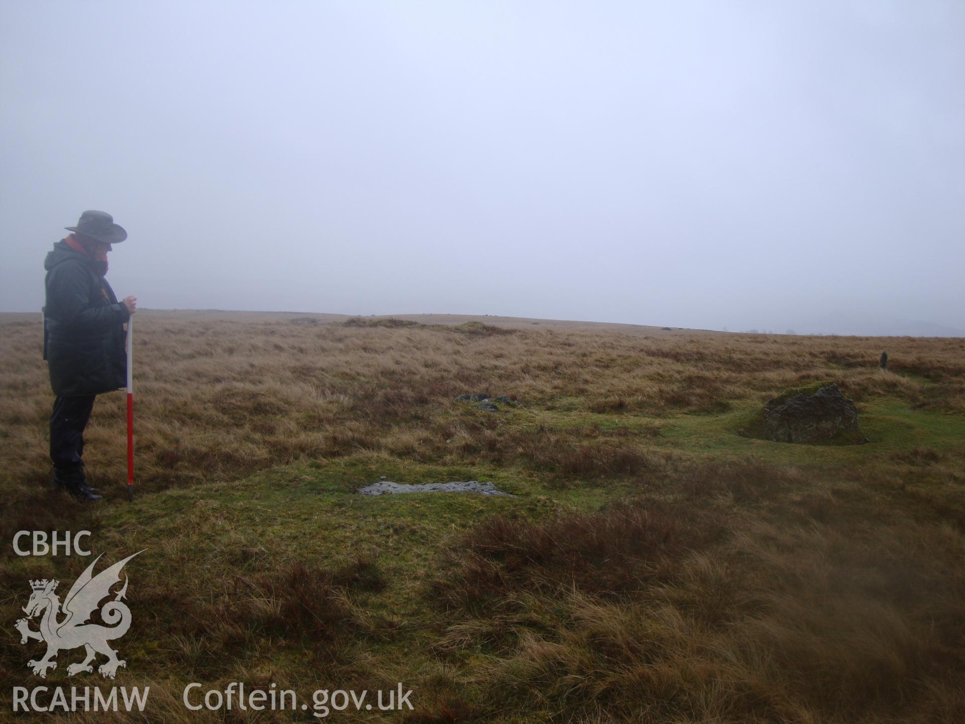 Digital colour photograph of Band y Celyn stone circle taken on 12/02/2009 by R.P.Sambrook during the Banc y Celyn Upland Survey undertaken by Trysor.