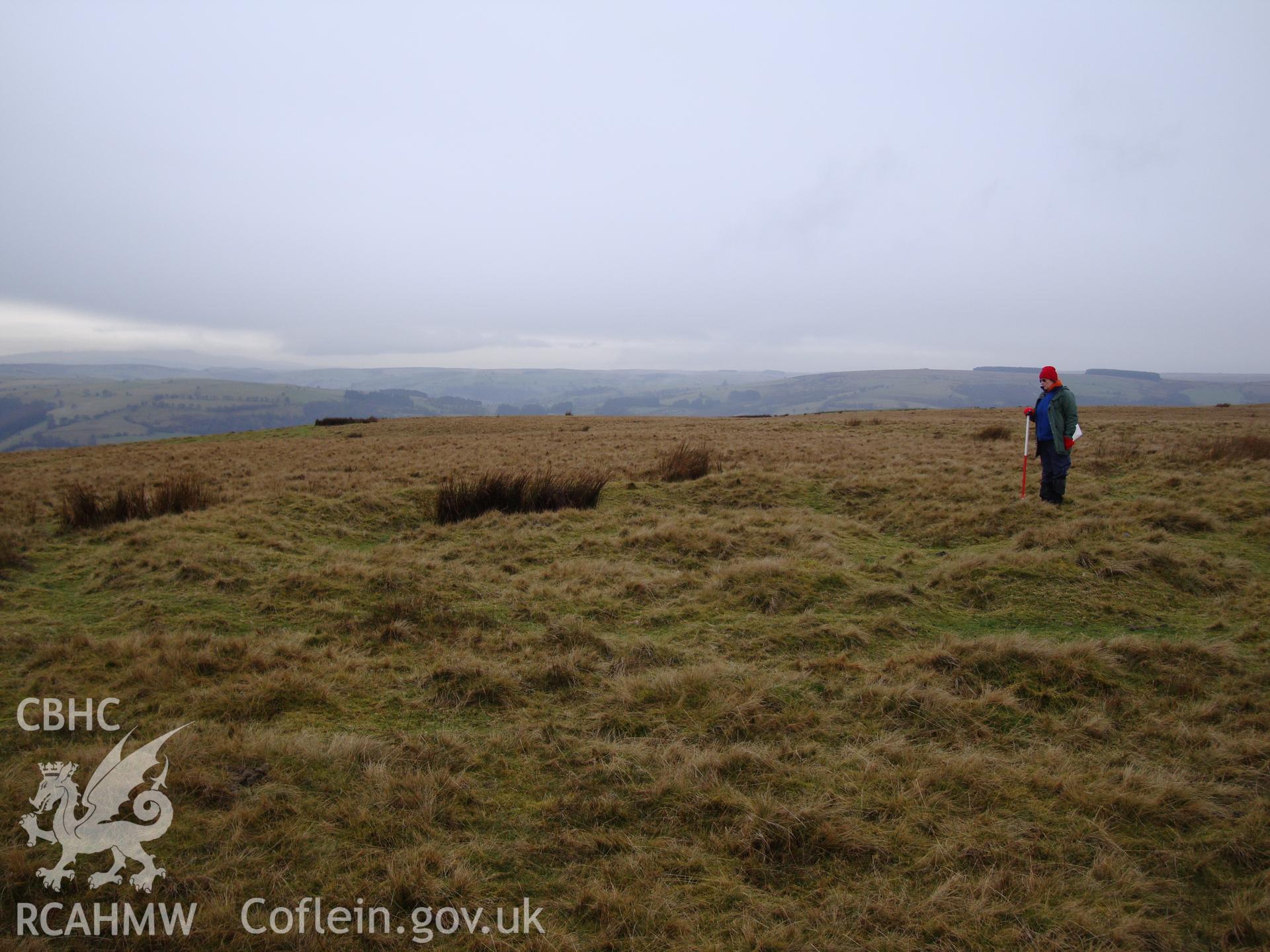 Digital colour photograph of Twyn y Post earthwork taken on 14/01/2009 by R.P.Sambrook during the Banc y Celyn Upland Survey undertaken by Trysor.