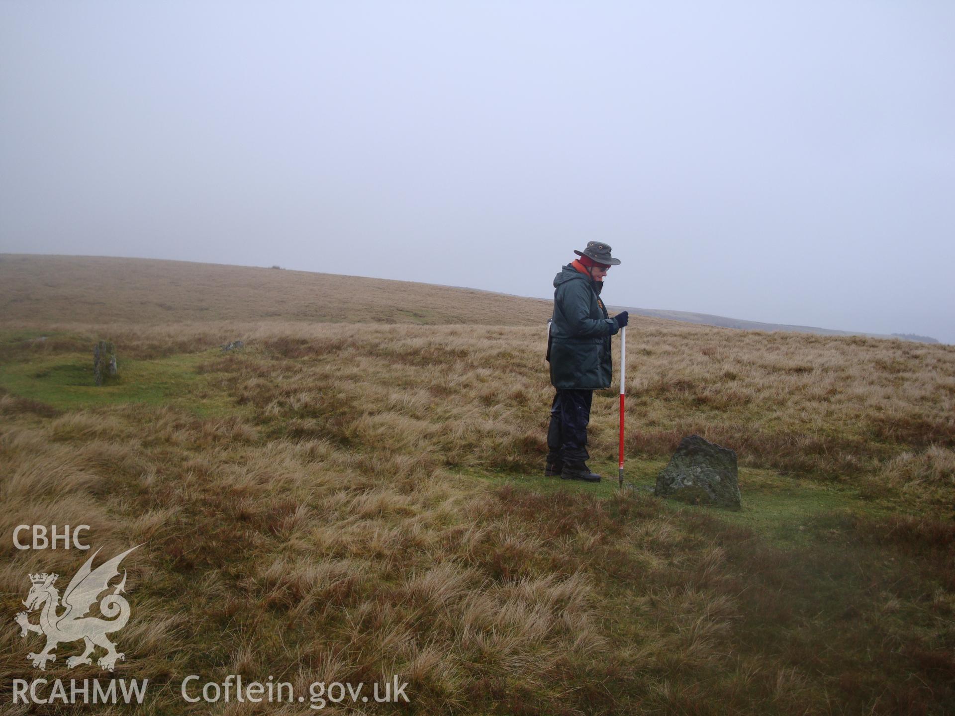 Digital colour photograph of Band y Celyn stone circle taken on 12/02/2009 by R.P.Sambrook during the Banc y Celyn Upland Survey undertaken by Trysor.