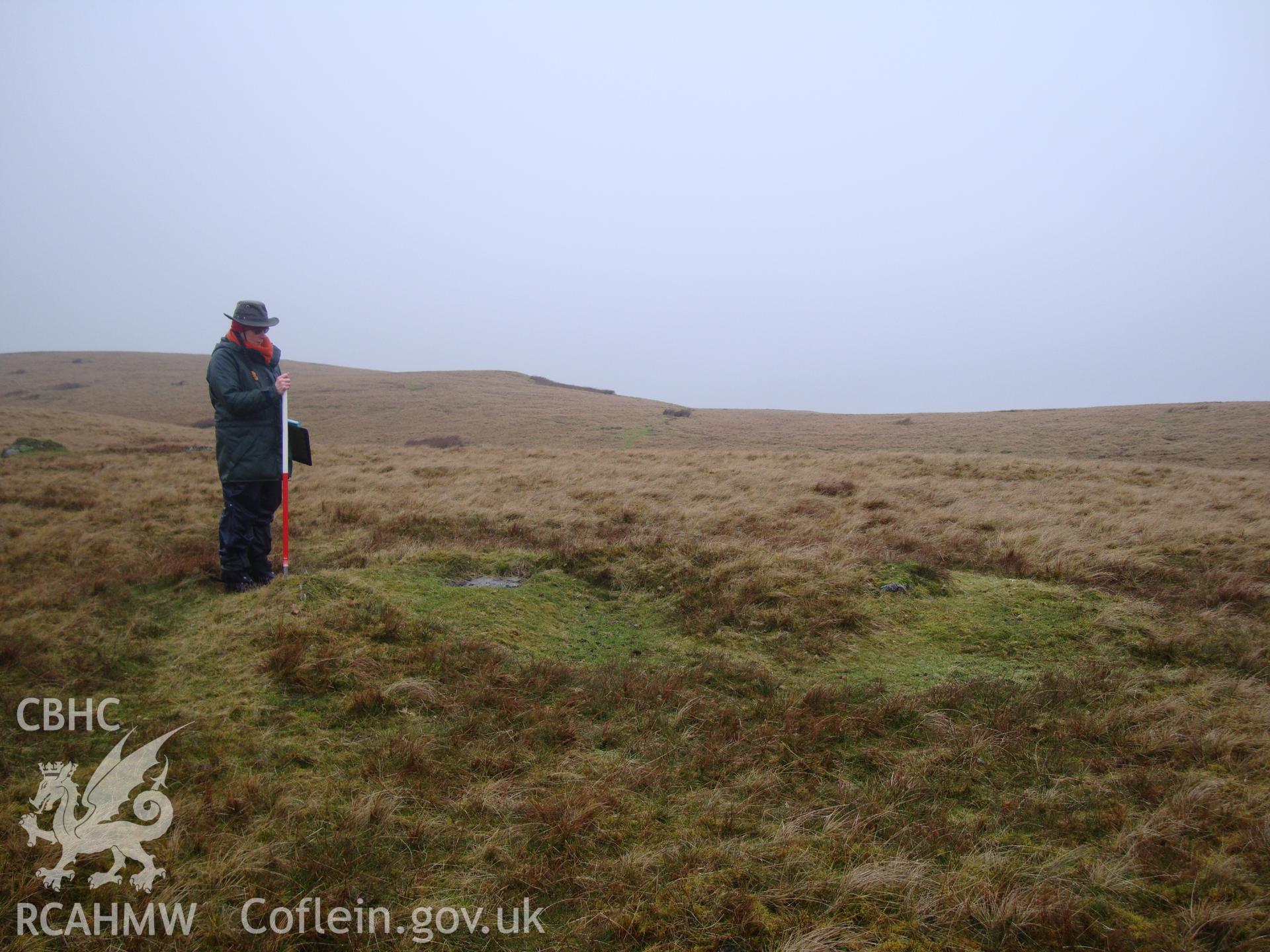 Digital colour photograph of Band y Celyn stone circle taken on 12/02/2009 by R.P.Sambrook during the Banc y Celyn Upland Survey undertaken by Trysor.