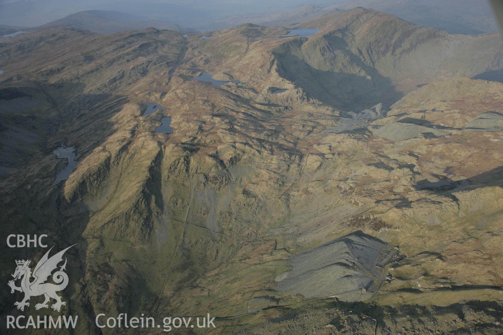 RCAHMW digital colour oblique photograph of Croesor Slate Quarry. Taken on 20/03/2005 by T.G. Driver.