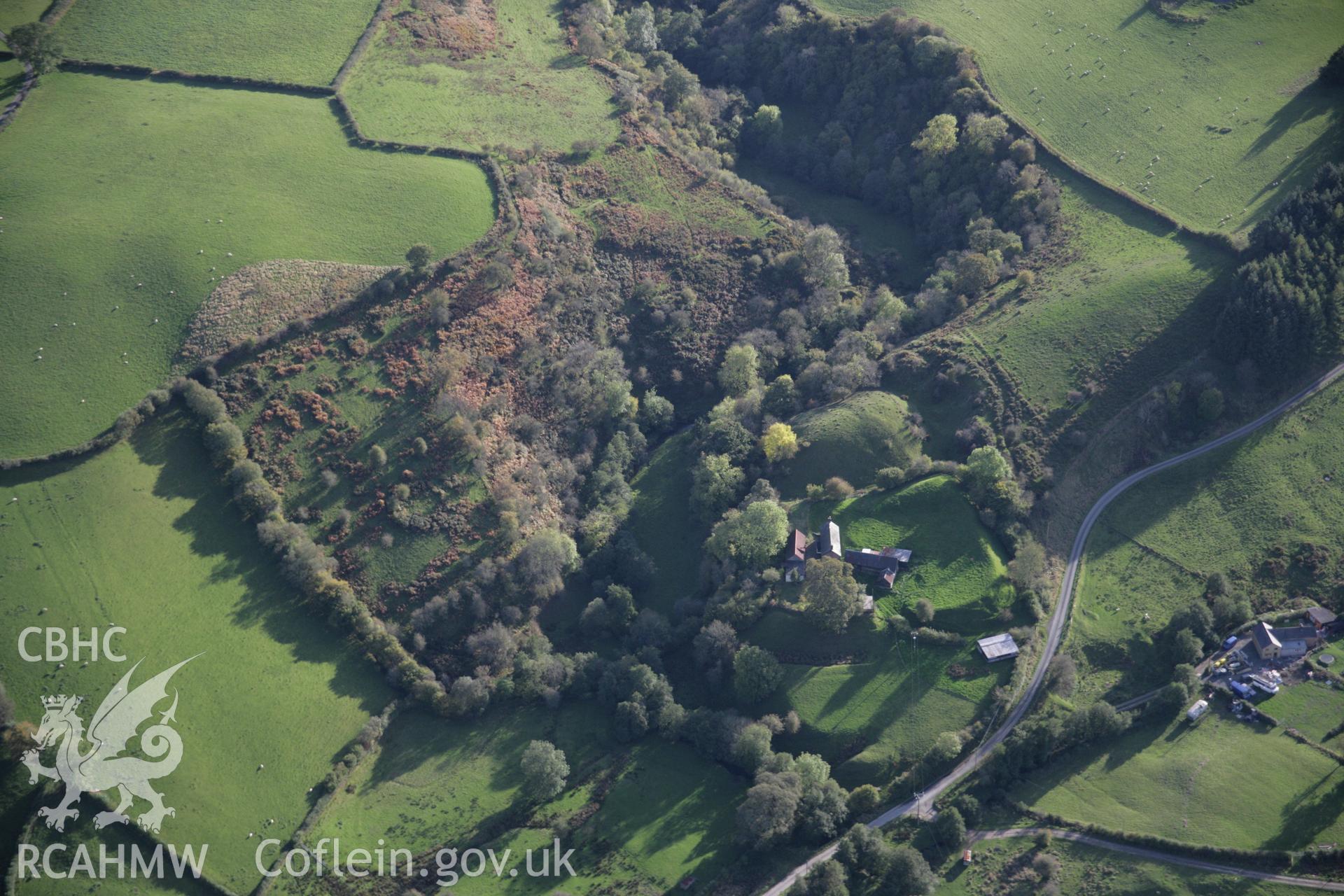 RCAHMW colour oblique aerial photograph of Castell Cwm Aran from the north-east. Taken on 13 October 2005 by Toby Driver