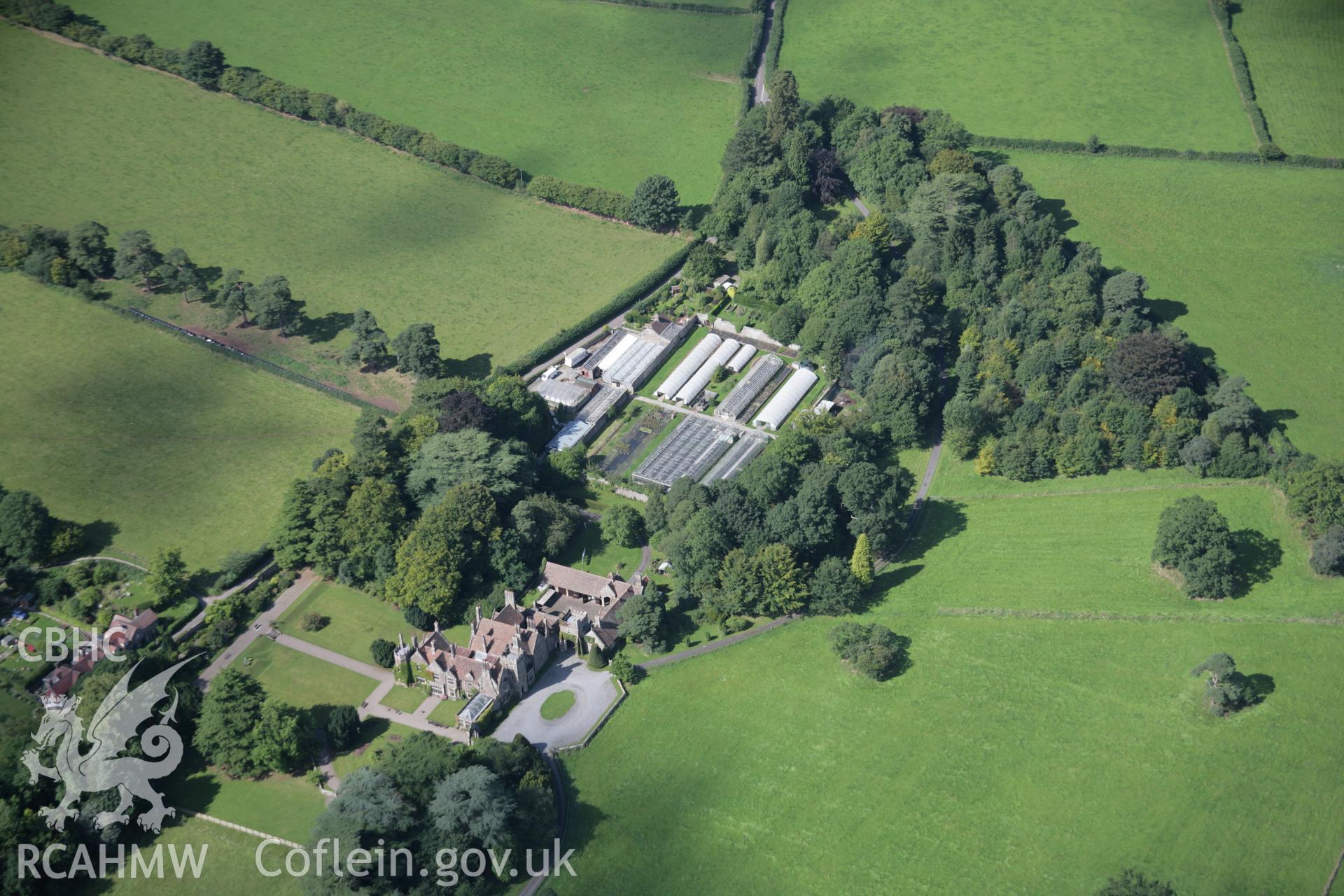 RCAHMW digital colour oblique photograph of Treberfydd Mansion viewed from the east. Taken on 02/09/2005 by T.G. Driver.