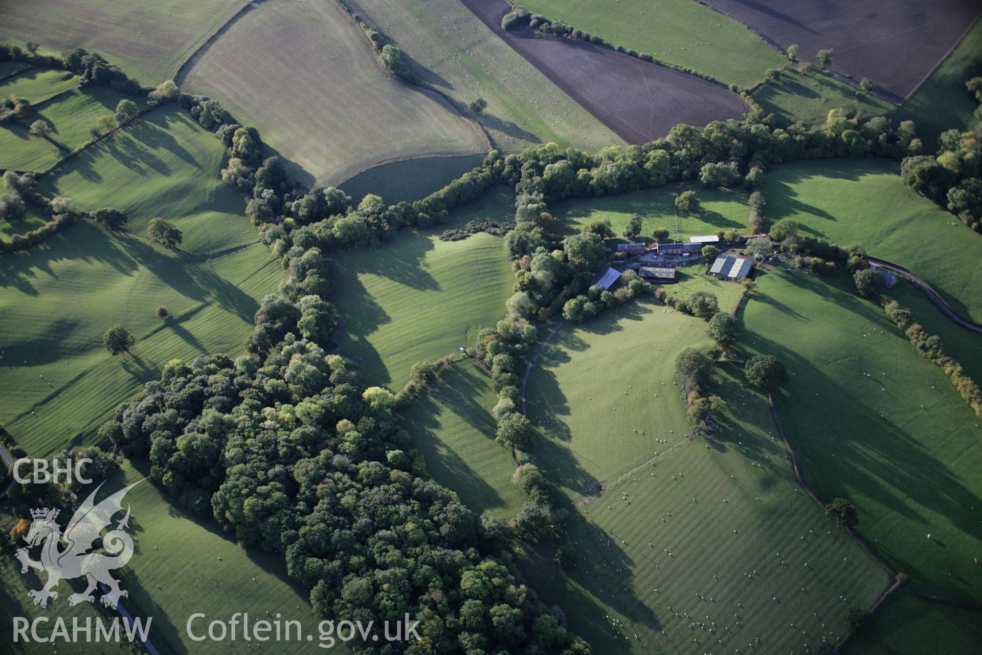 RCAHMW colour oblique aerial photograph of Giant's Bank Enclosure from the south-east. Taken on 13 October 2005 by Toby Driver