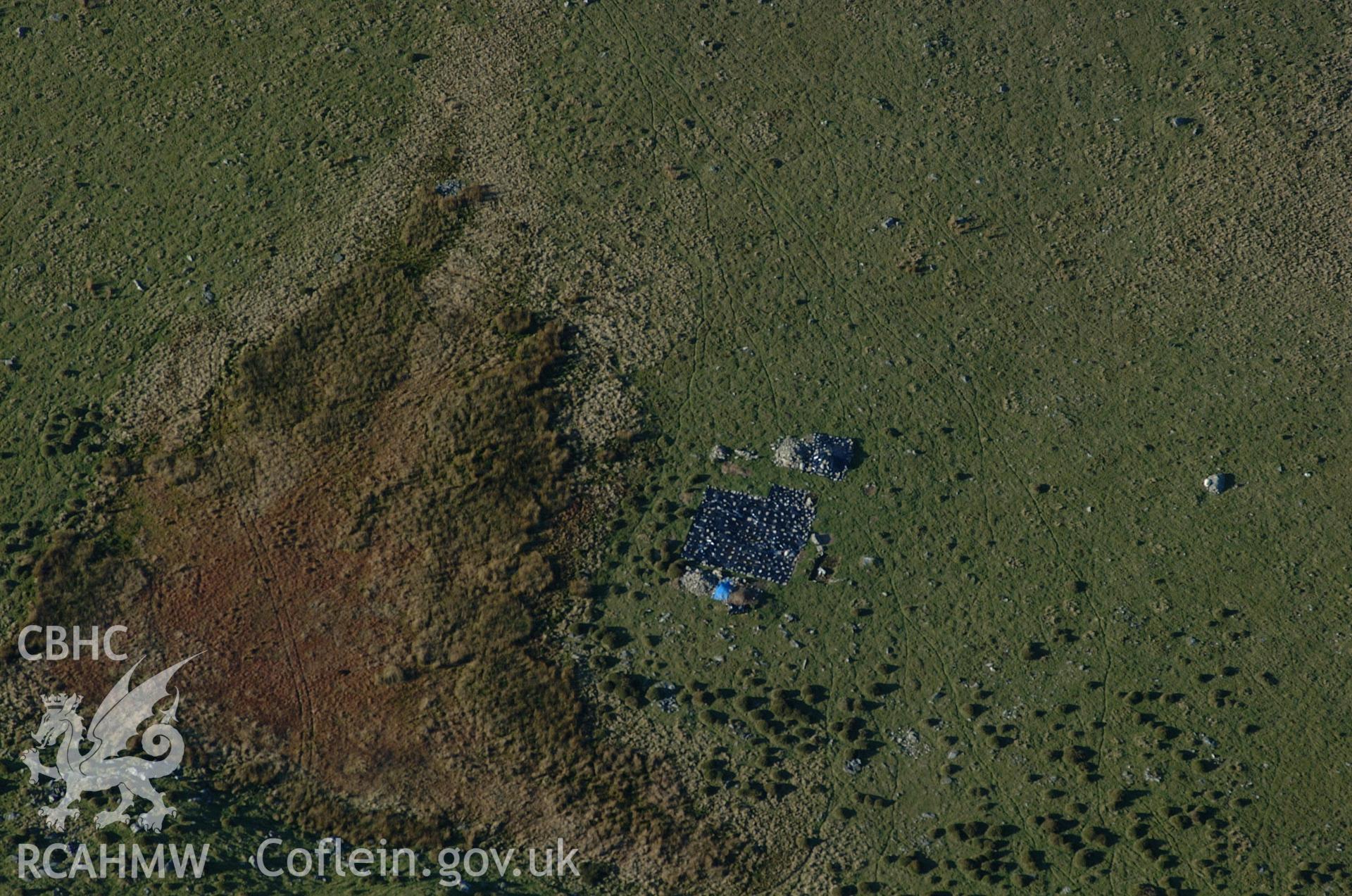 RCAHMW colour oblique aerial photograph of Mynydd Egryn taken on 24/01/2005 by Toby Driver