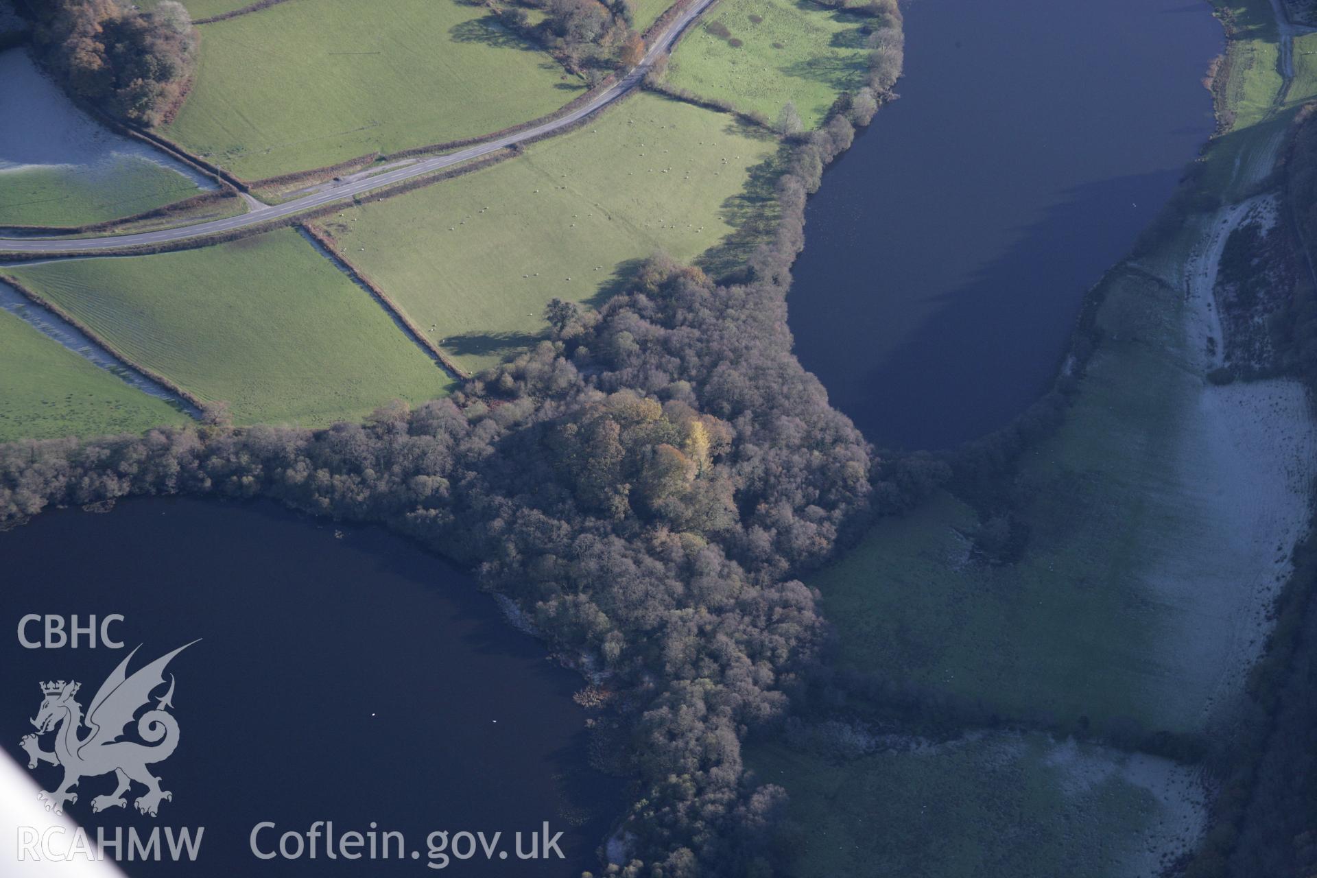 RCAHMW colour oblique photograph of Talley Mound, view from north-west. Taken by Toby Driver on 17/11/2005.