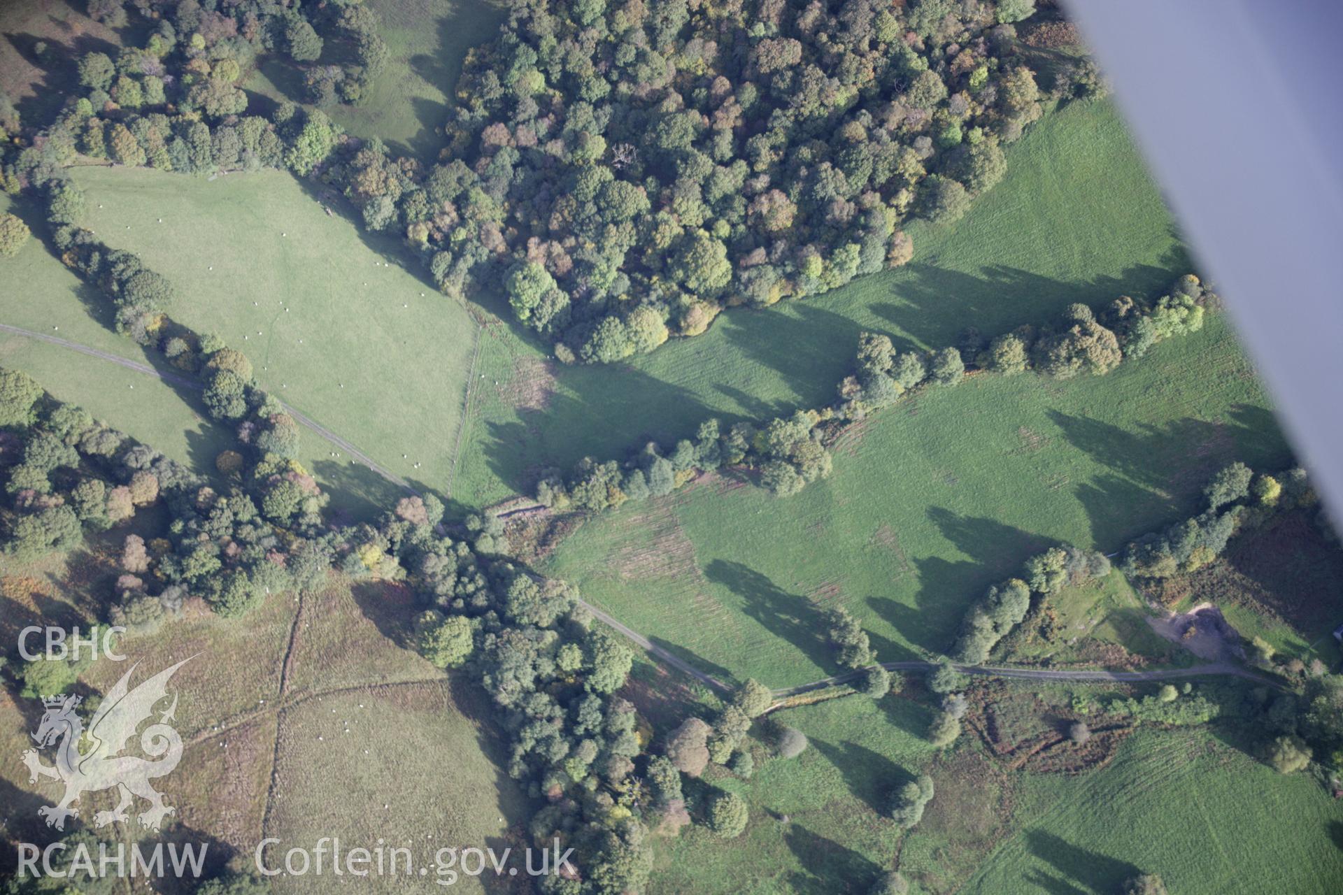 RCAHMW colour oblique aerial photograph of Cryn-Fryn Farm Corn Drying Kiln from the west. Taken on 13 October 2005 by Toby Driver