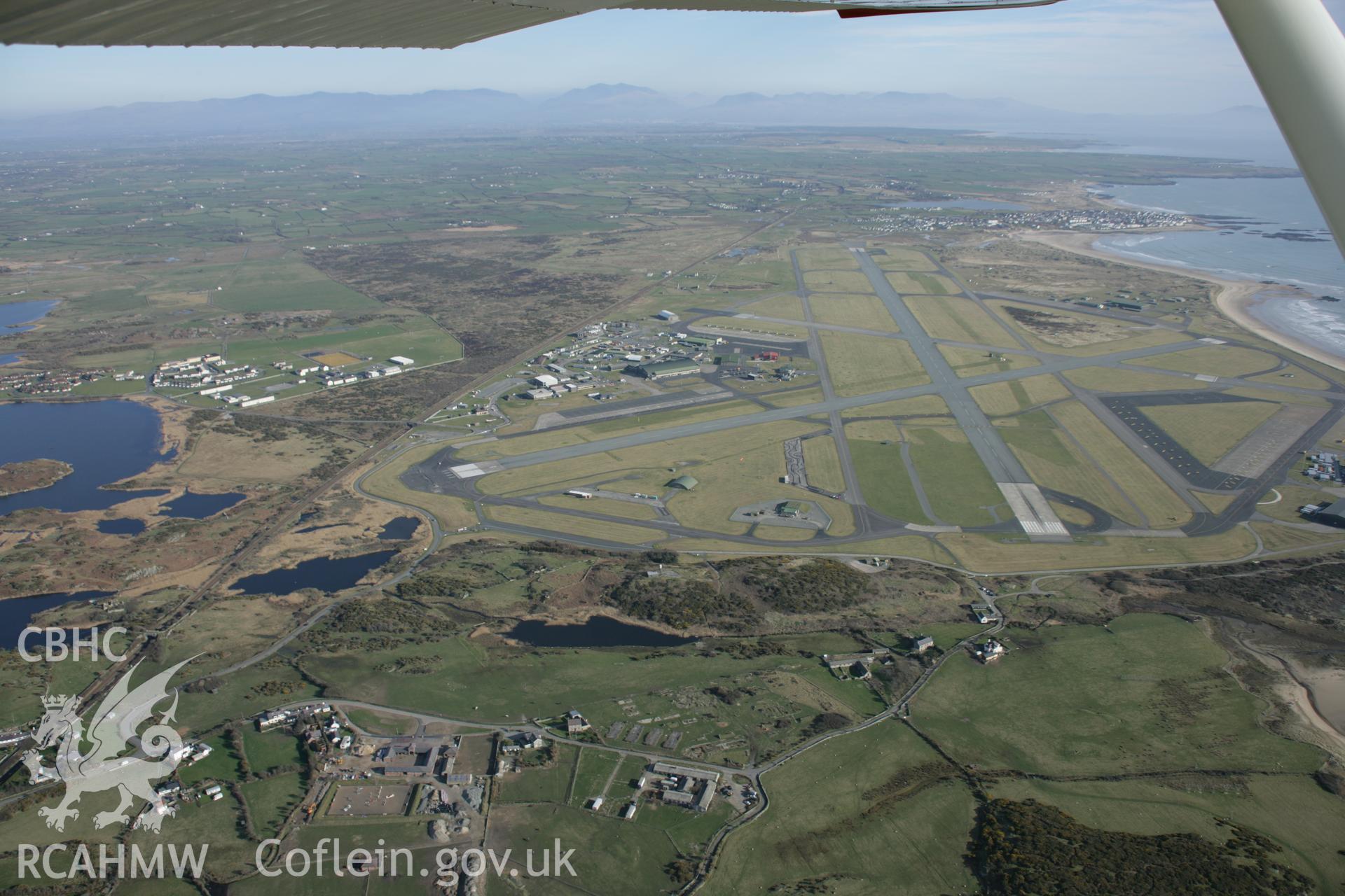 RCAHMW digital colour oblique photograph of Valley Airfield, Rhosneigr. Taken on 20/03/2005 by T.G. Driver.