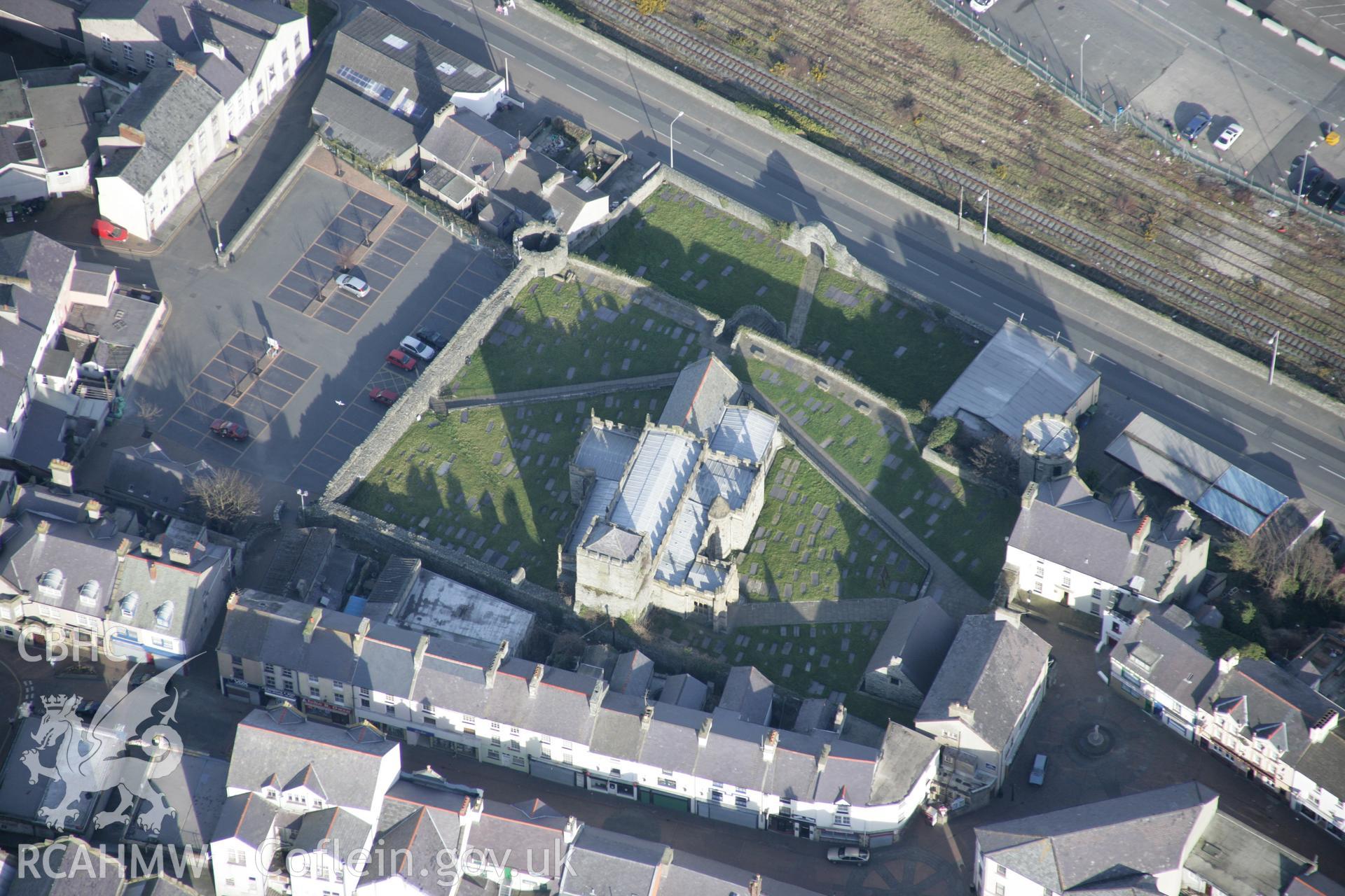 RCAHMW digital colour oblique photograph of Caer Gybi Roman Fort. Taken on 20/03/2005 by T.G. Driver.