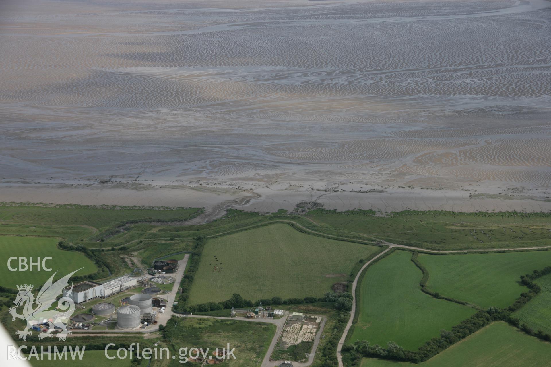 RCAHMW digital colour oblique photograph of Magor Pill Wreck I viewed from the north-west. Taken on 07/07/2005 by T.G. Driver.