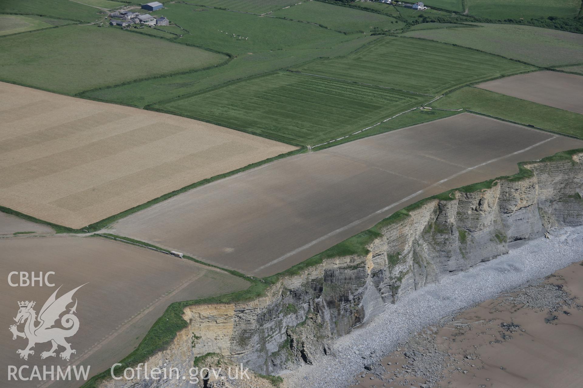 RCAHMW colour oblique aerial photograph of Nash Point Barrow Cemeterey I, from the west. Taken on 22 June 2005 by Toby Driver