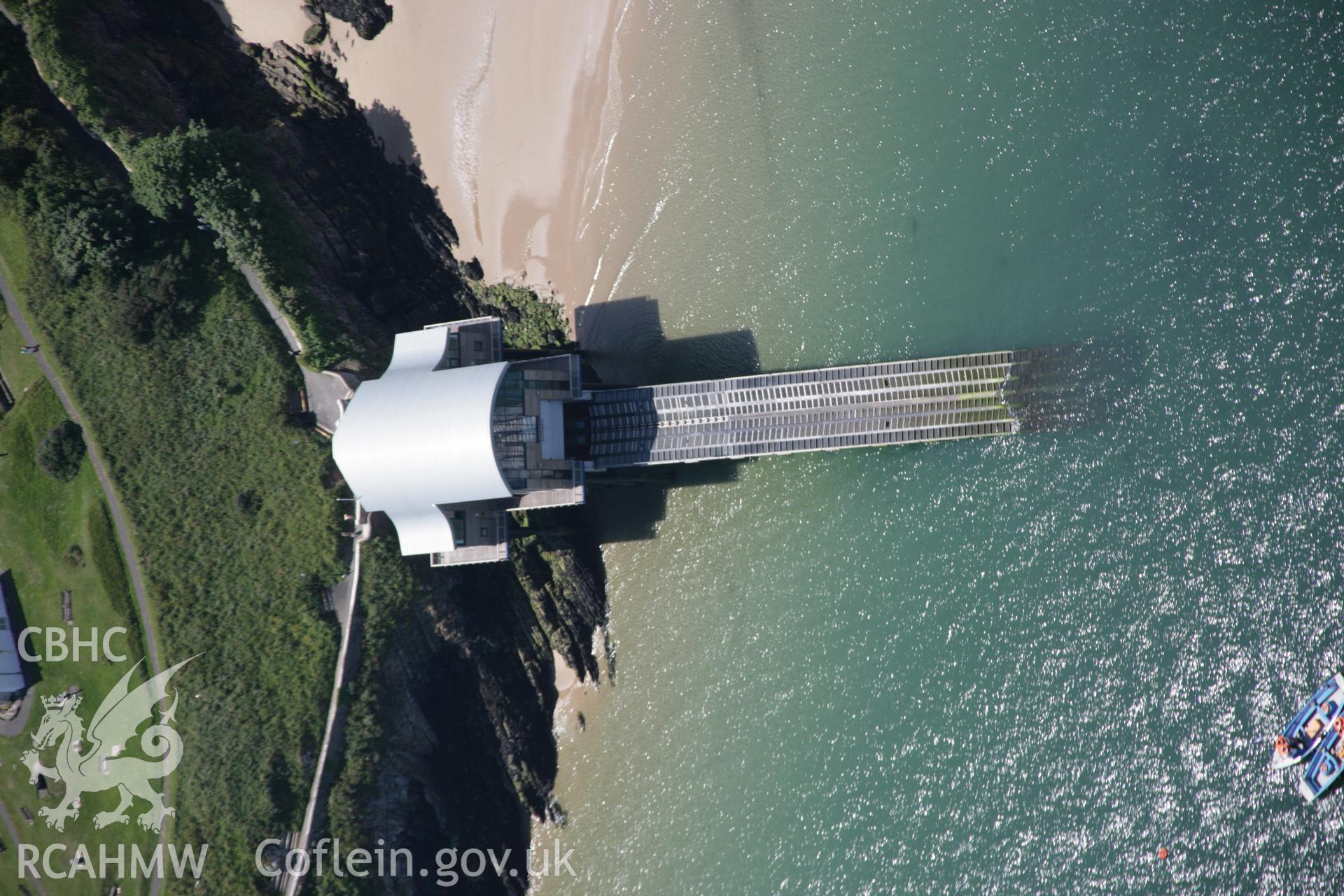 RCAHMW colour oblique aerial photograph of Tenby's new lifeboat station from the north. Taken on 22 June 2005 by Toby Driver
