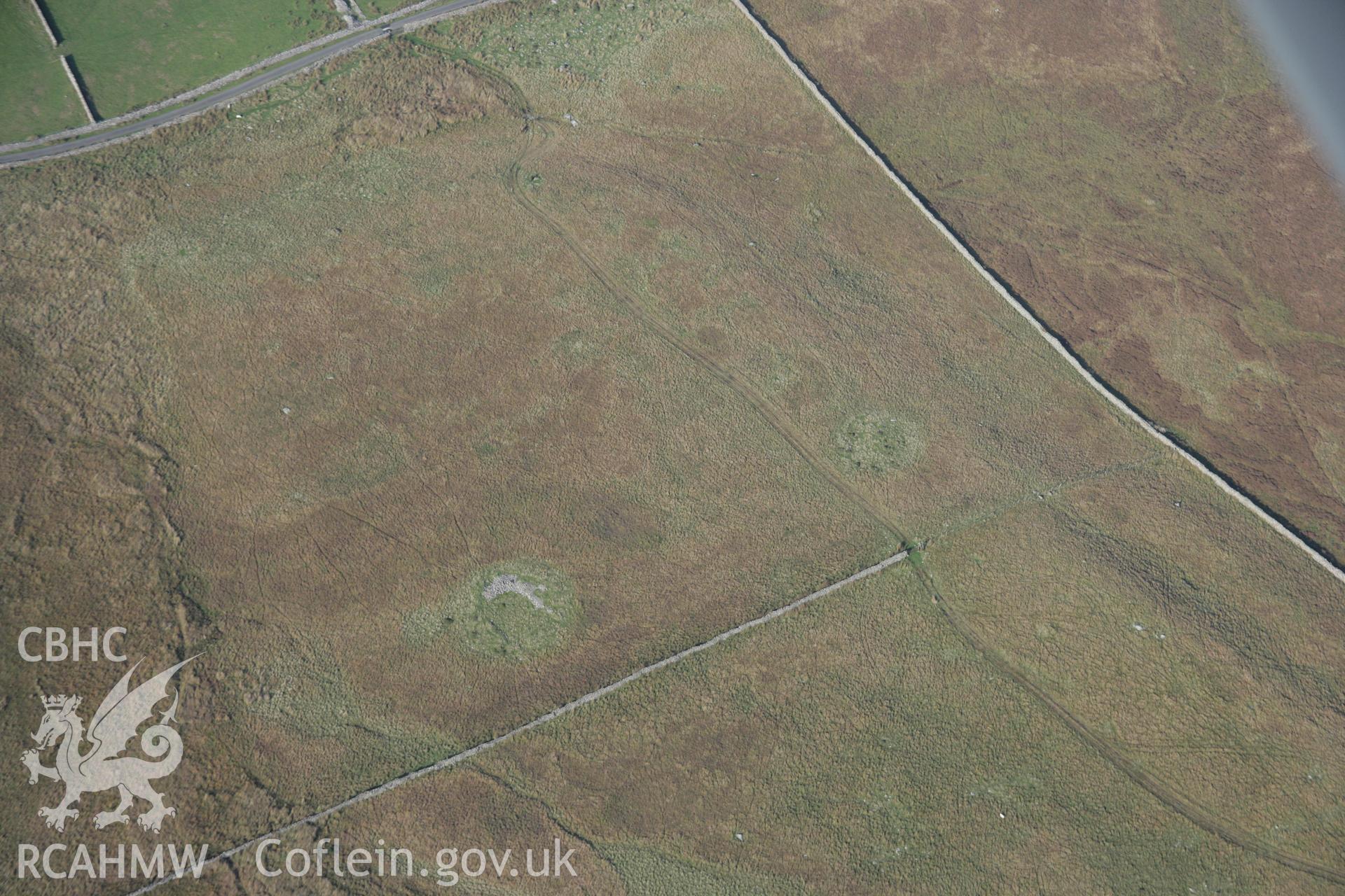 RCAHMW colour oblique aerial photograph of Hafotty Fach Cairns, viewed looking to the north-east. Taken on 17 October 2005 by Toby Driver