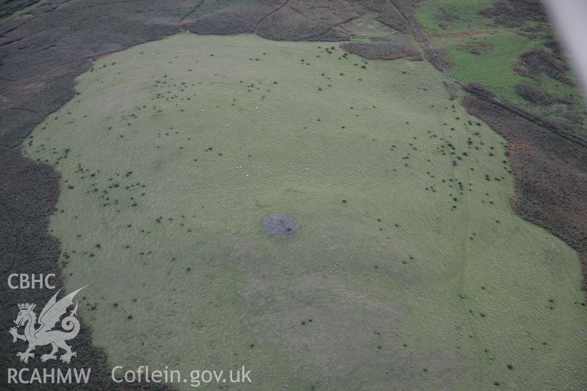 RCAHMW colour oblique aerial photograph of Carneddau Hill Cairn from the north. Taken on 13 October 2005 by Toby Driver