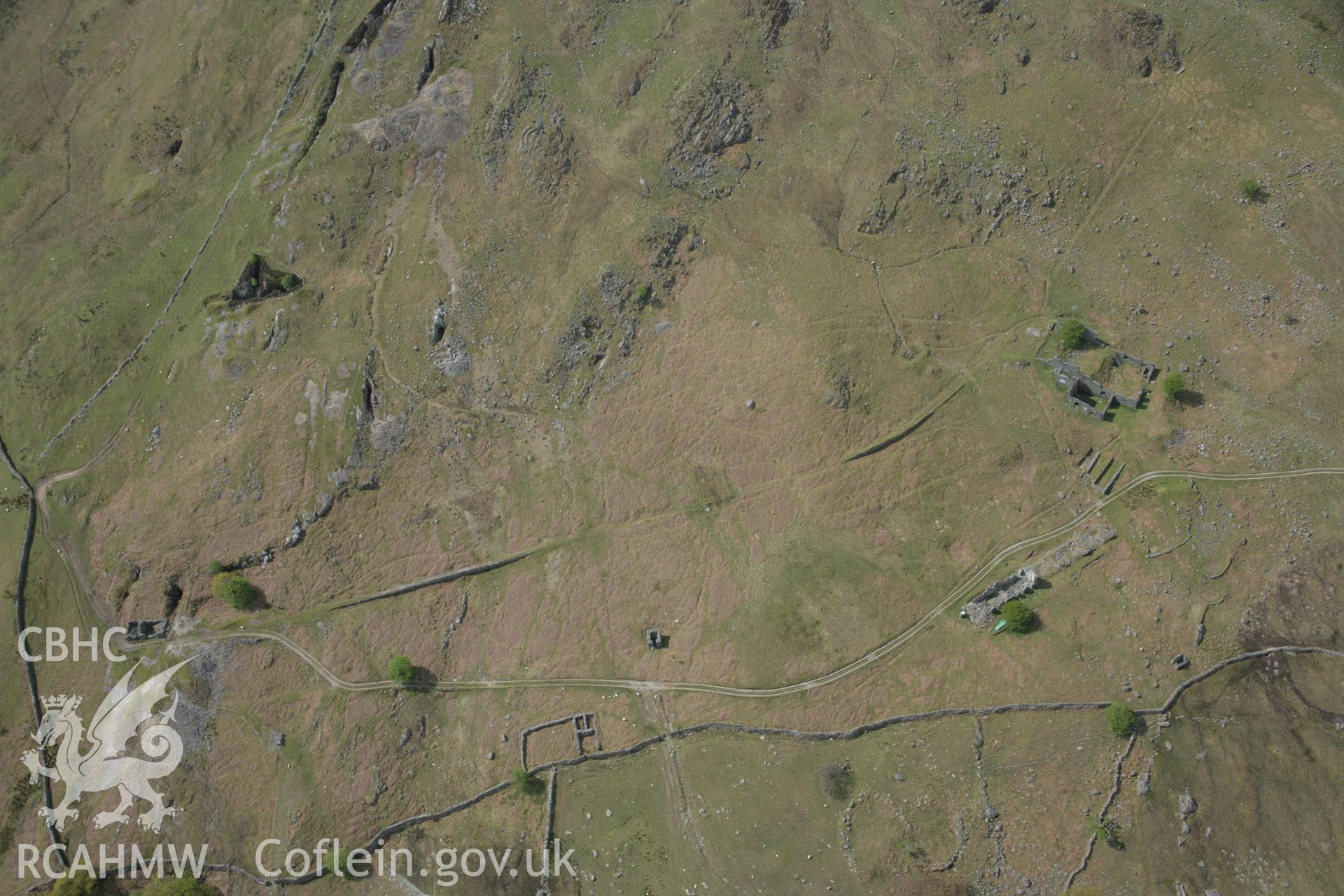 RCAHMW digital colour oblique photograph of Cefn Coch Gold Mine. Taken on 17/05/2005 by T.G. Driver.