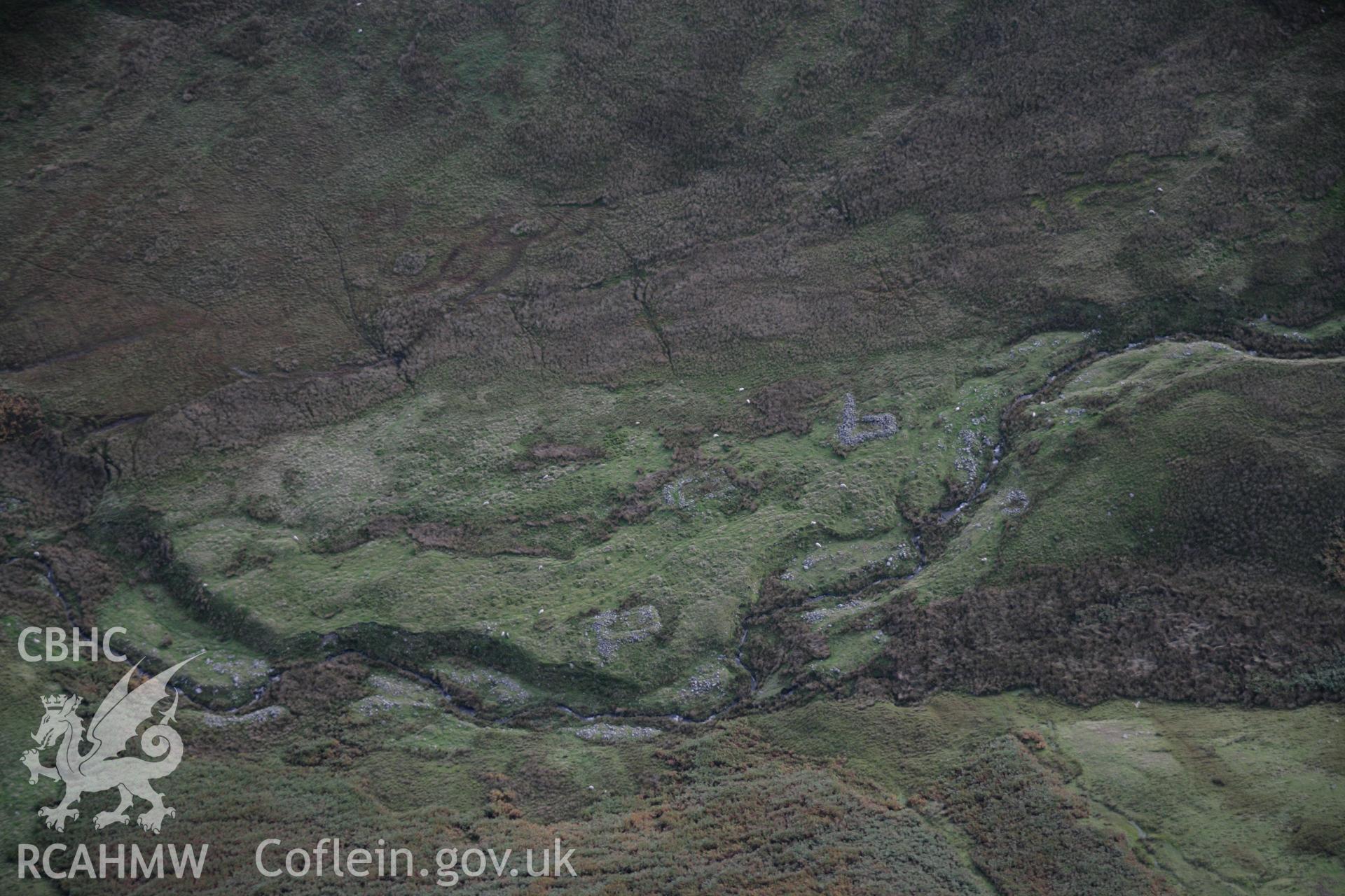 RCAHMW colour oblique aerial photograph of Bryn Melys Hafod Settlement from the north. Taken on 13 October 2005 by Toby Driver