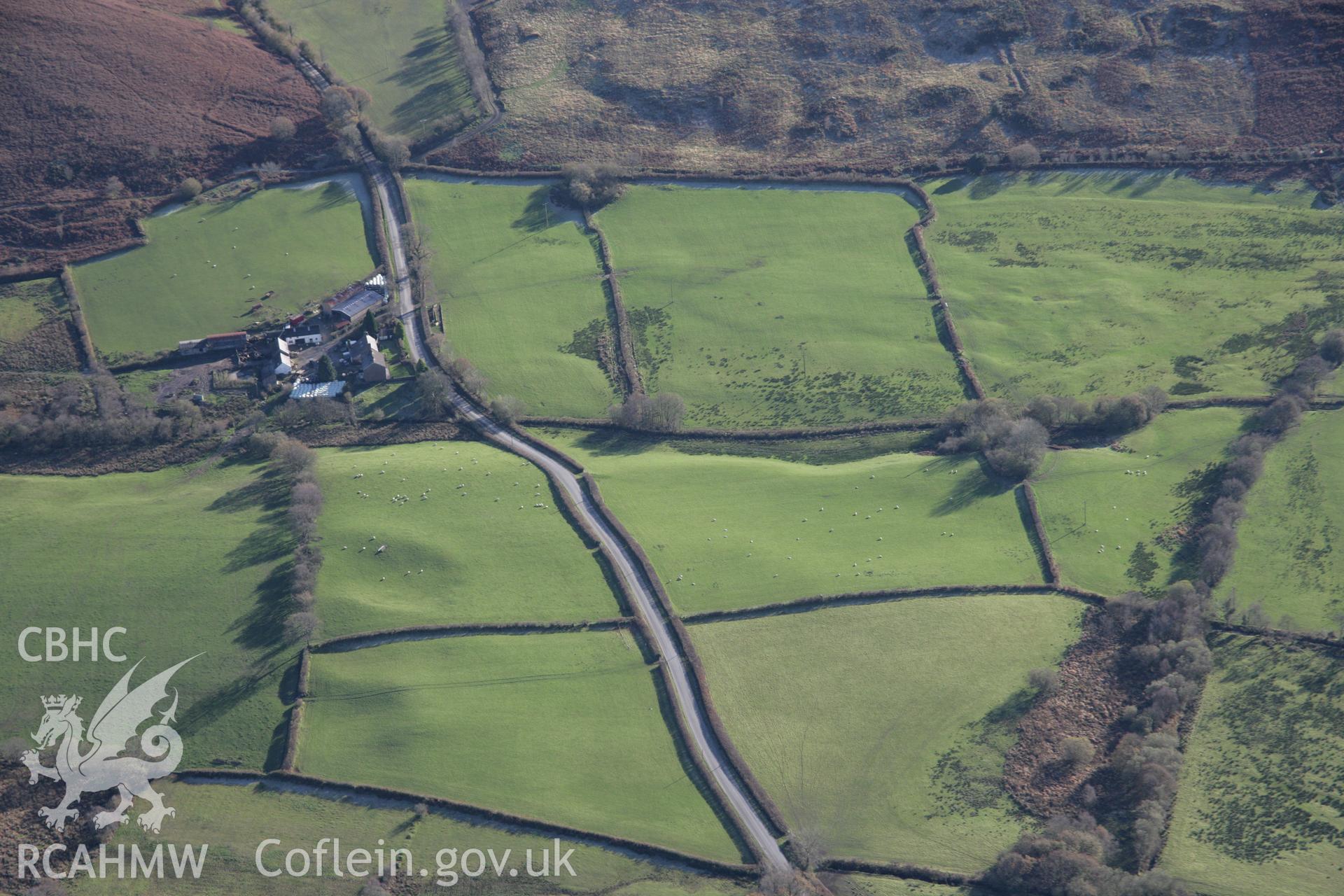 RCAHMW colour oblique photograph of Berrisbrook Stones, view from north-west. Taken by Toby Driver on 17/11/2005.