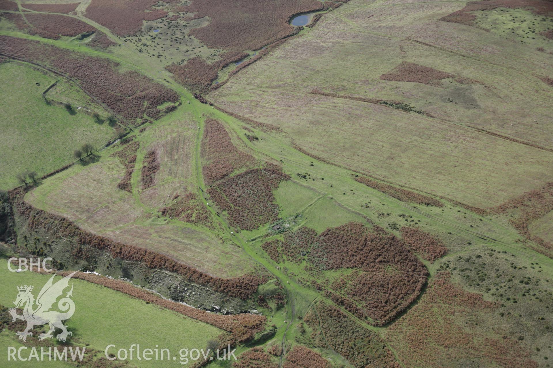 RCAHMW colour oblique aerial photograph of Aberedw Hill Hafod viewed from the south-east. Taken on 13 October 2005 by Toby Driver