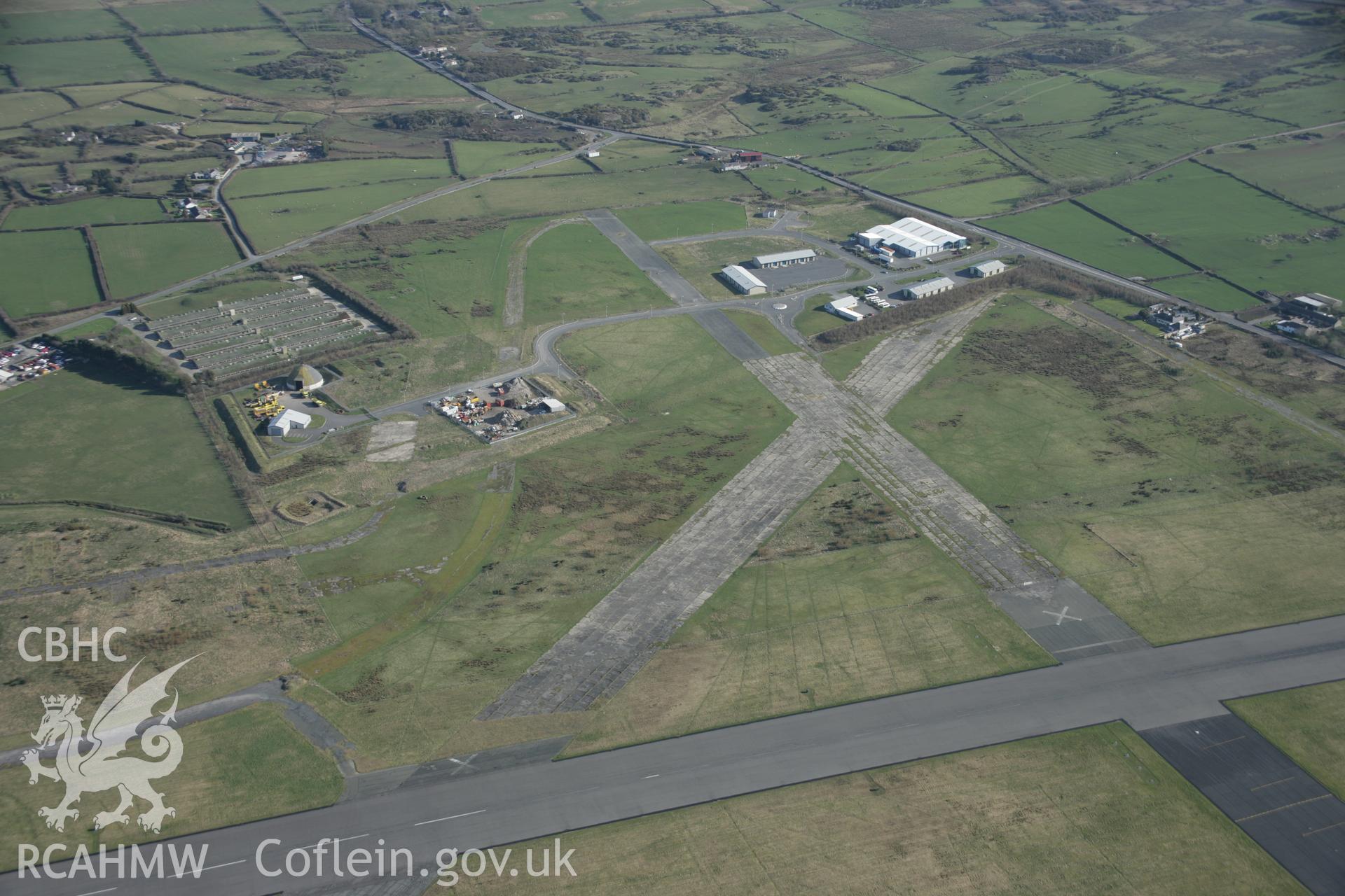 RCAHMW digital colour oblique photograph of Mona airfield. Taken on 20/03/2005 by T.G. Driver.