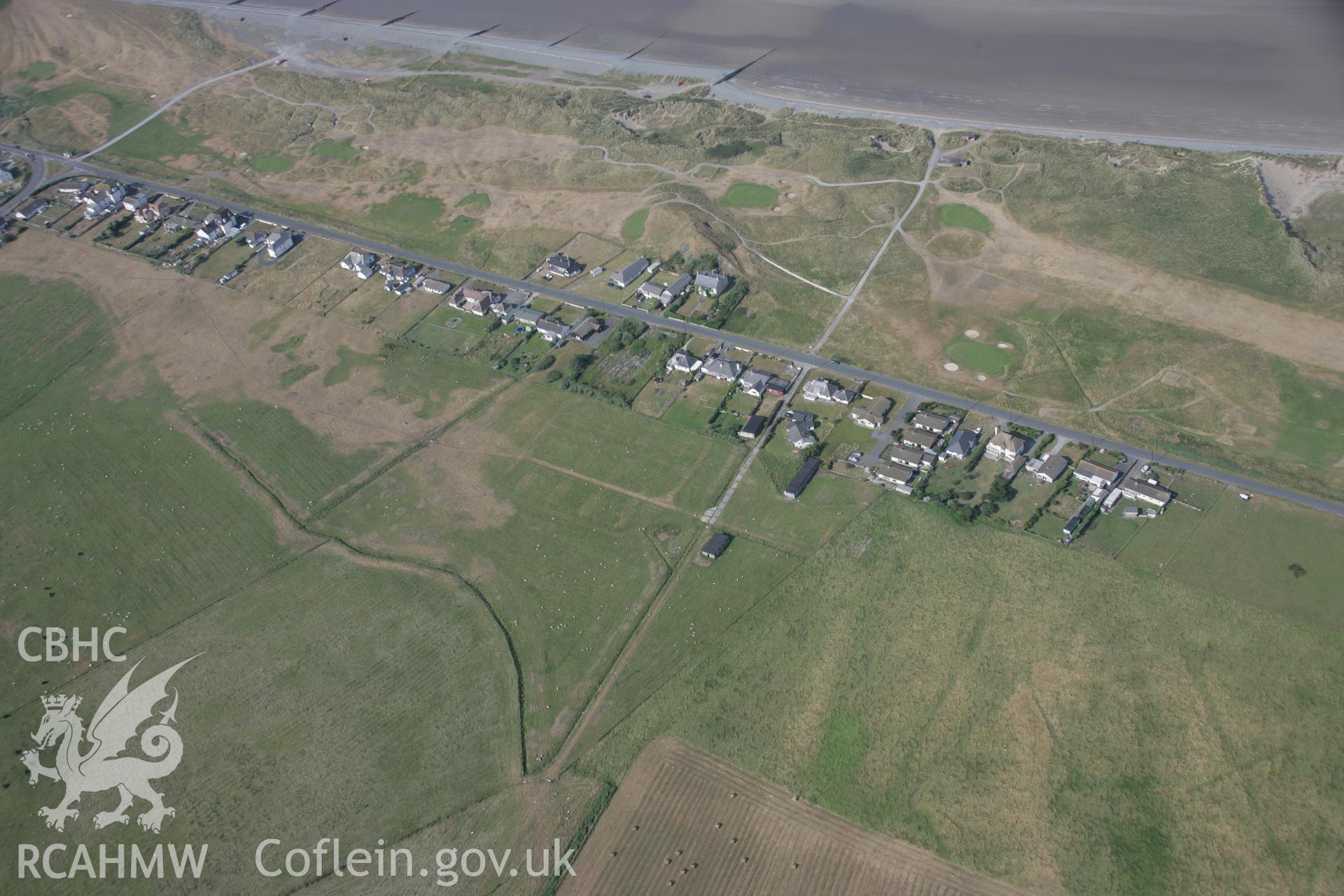 RCAHMW digital colour oblique photograph of old barrack blocks at Ynys Tachwedd, Borth, from the east. Taken on 27/07/2005 by T.G. Driver.